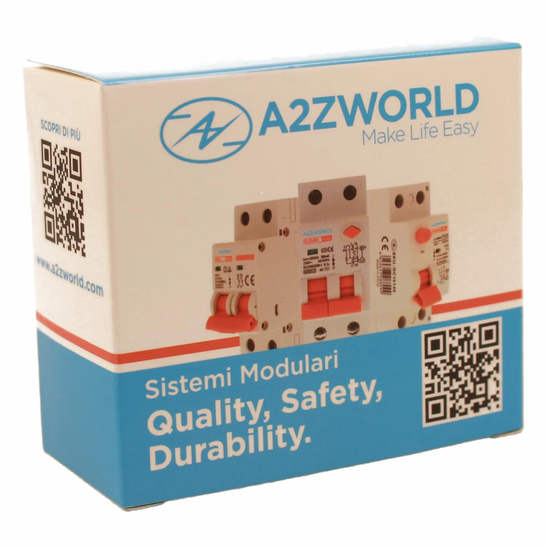 Interrupteur Différentiel Magnétothermique Type F 20A C20 RCBO 6kA 30mA 1P+N 2 Modules DIN