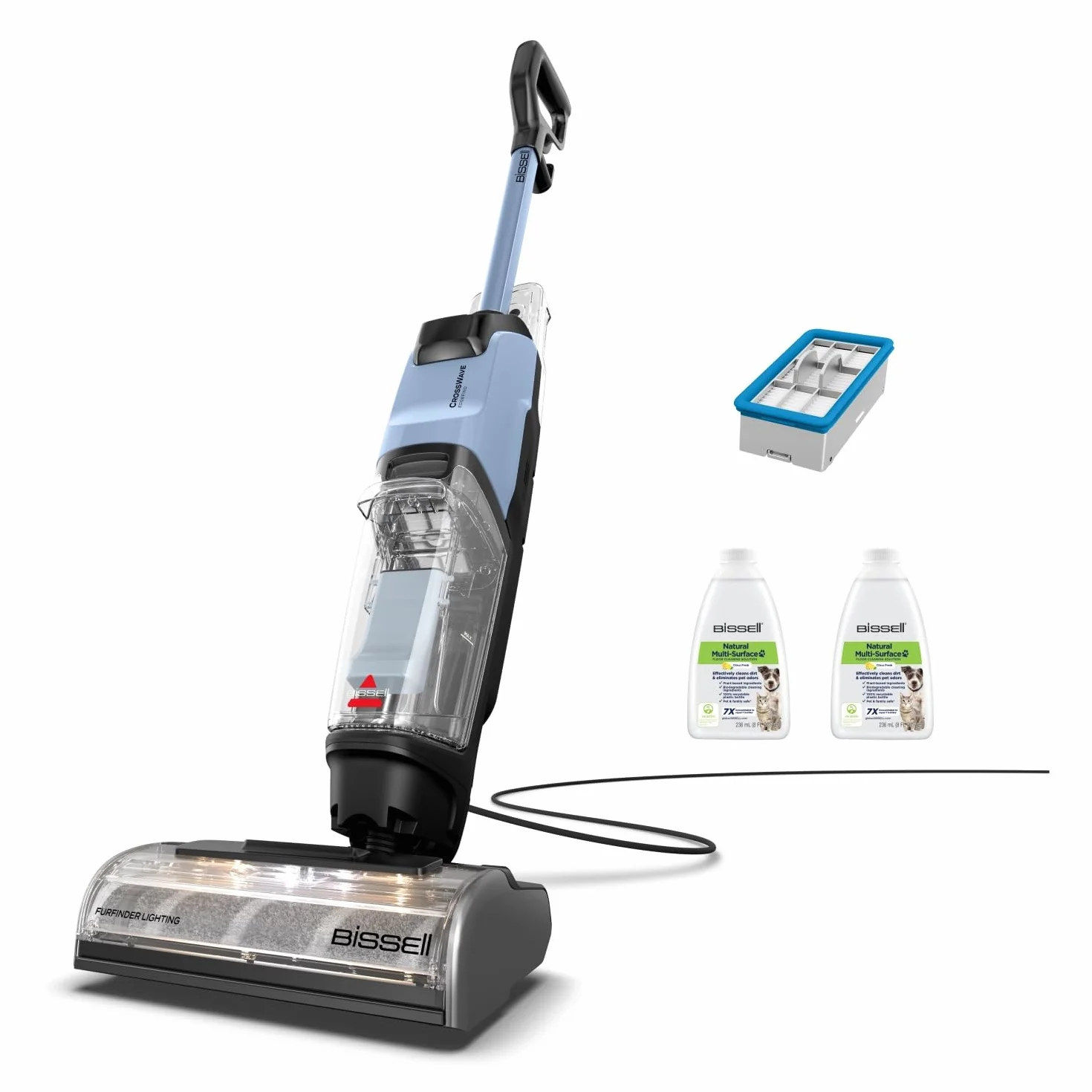 BISSELL CrossWave® EdgeFind 4159N, Aspirateur laveur multi-surfaces avec technologie ZeroGap™
