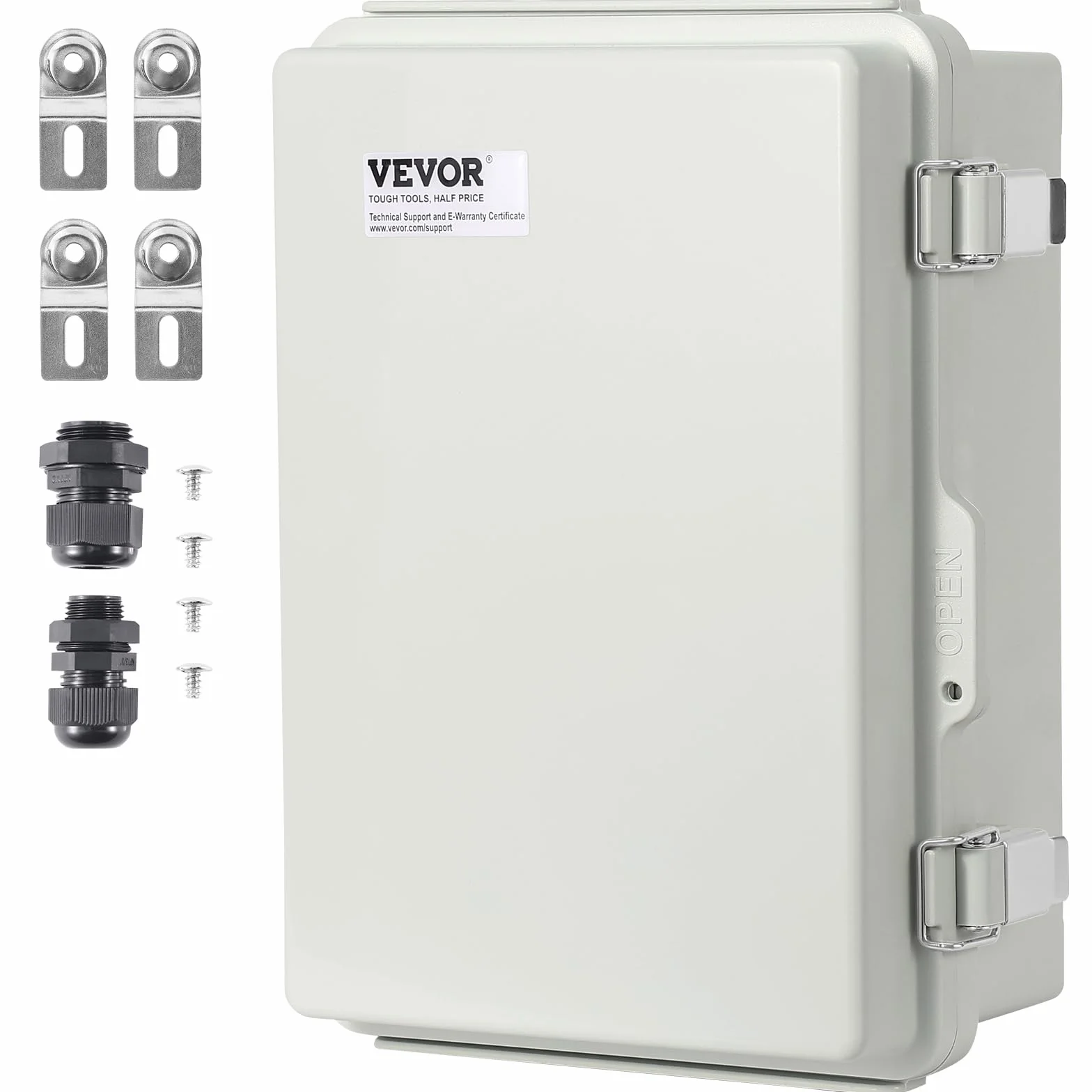 VEVOR Boîte de jonction électrique 300x200x180 mm ABS étanche IP67