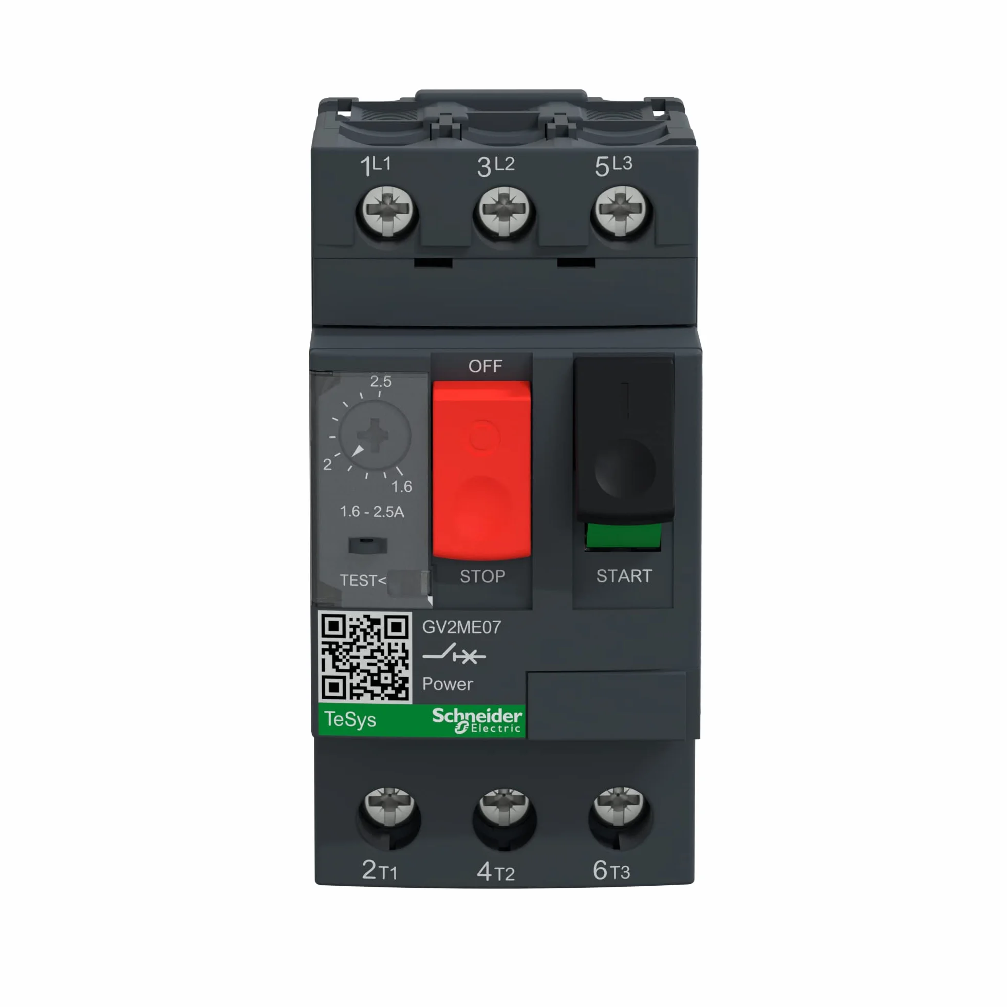 Schneider Electric TeSys GV2ME07 disjoncteur moteur 1,6..2,5A 3P 3d déclencheur magnéto-thermique