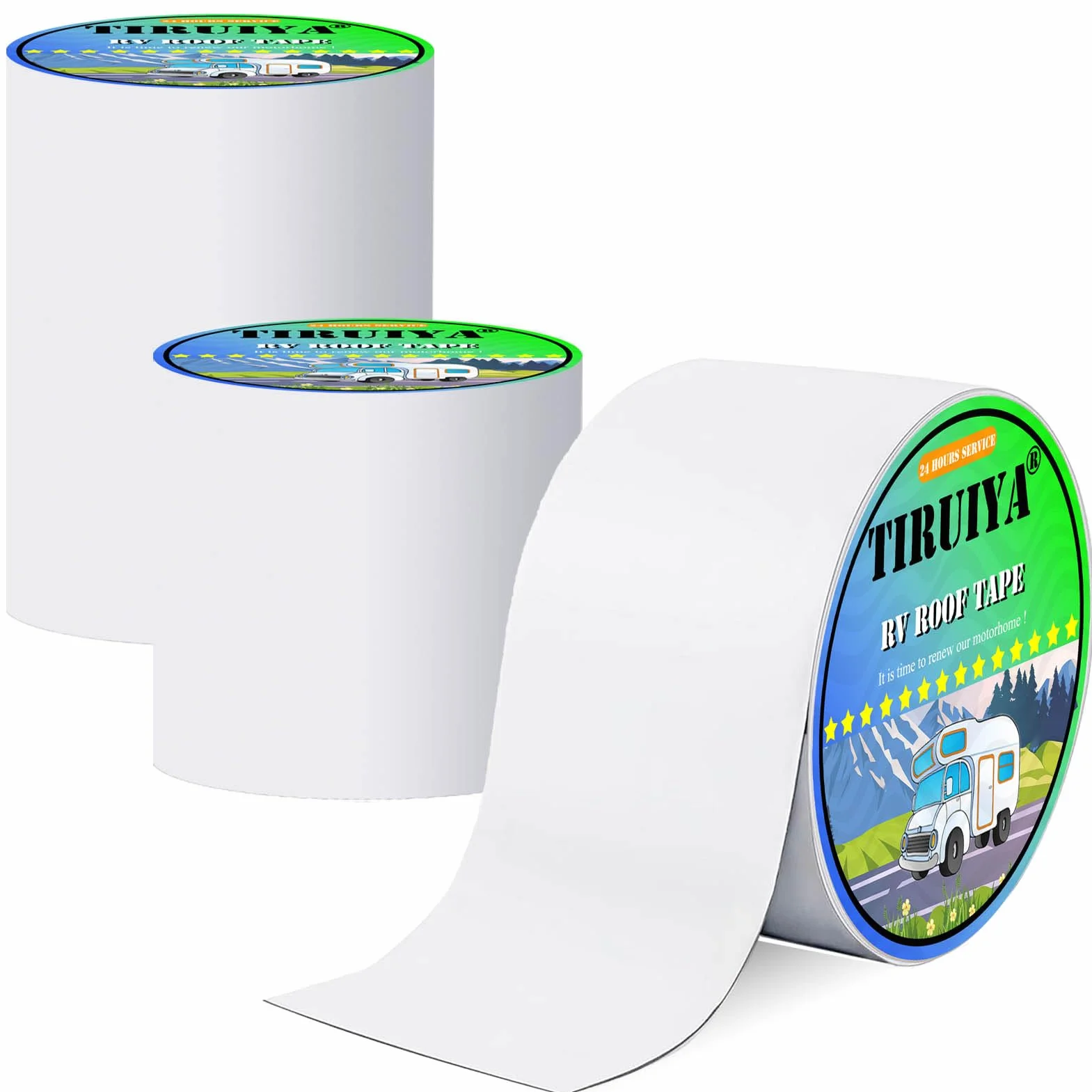 Ruban étanche Butyle Blanc 10cm x 10m pour Caravane, Camping-Car, Toiture, Bateau