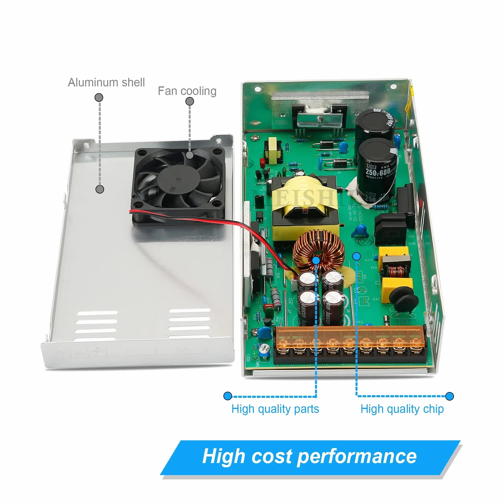 Alimentation De Puissance 48V 10A 480W Convertisseur de Commutation 110/220V AC to DC