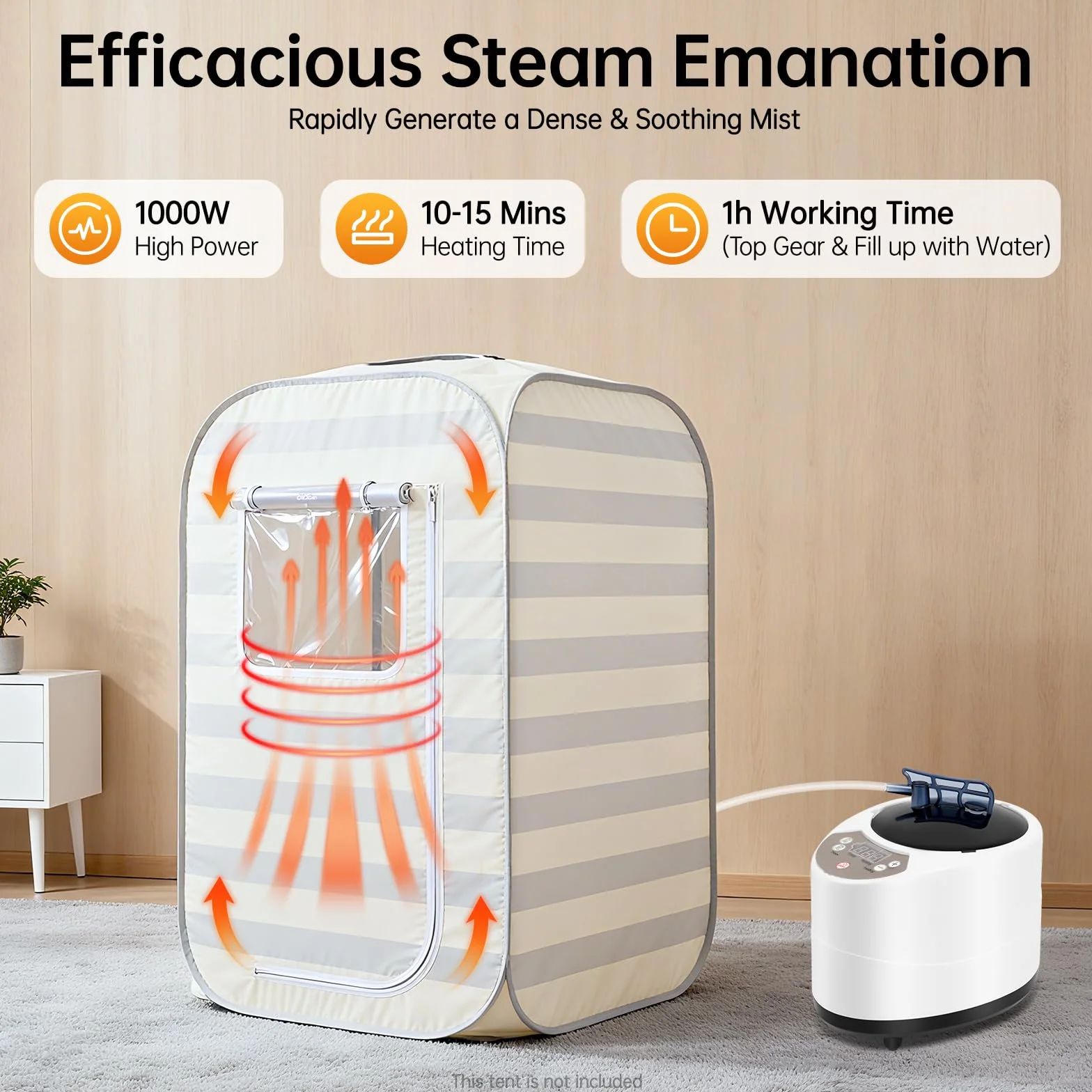 Générateur de vapeur pour sauna 1000 W 3 l avec télécommande
