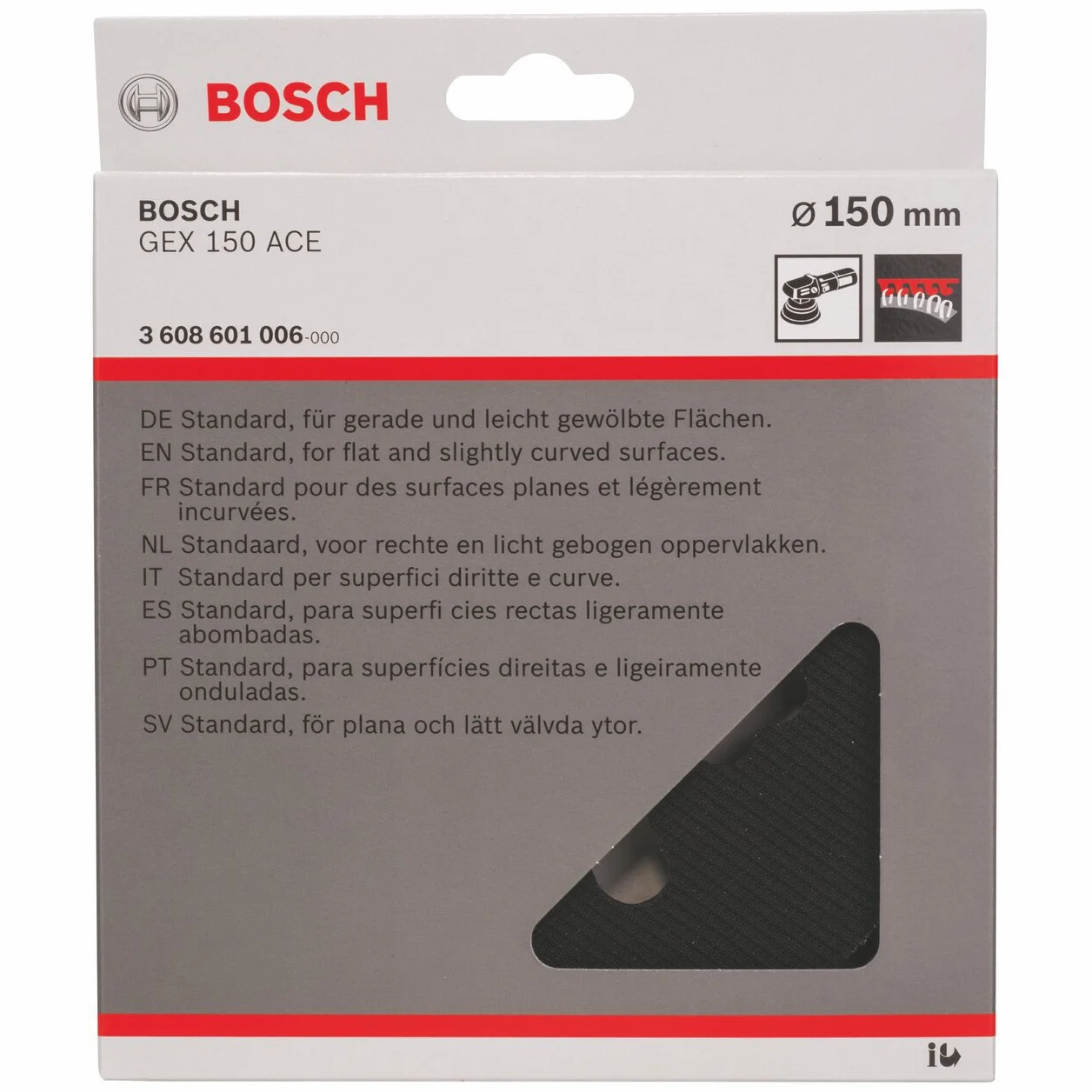 Bosch Disque abrasif Dureté moyenne 150 mm pour ponceuse