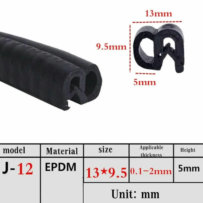 Bandes de protection en caoutchouc EPDM pour capot de voiture SUV 1 m personnalisables J13-1M