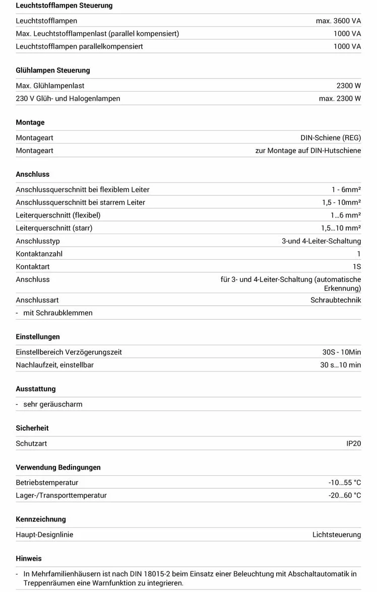 Hager EMN001 minuterie d'Escalier