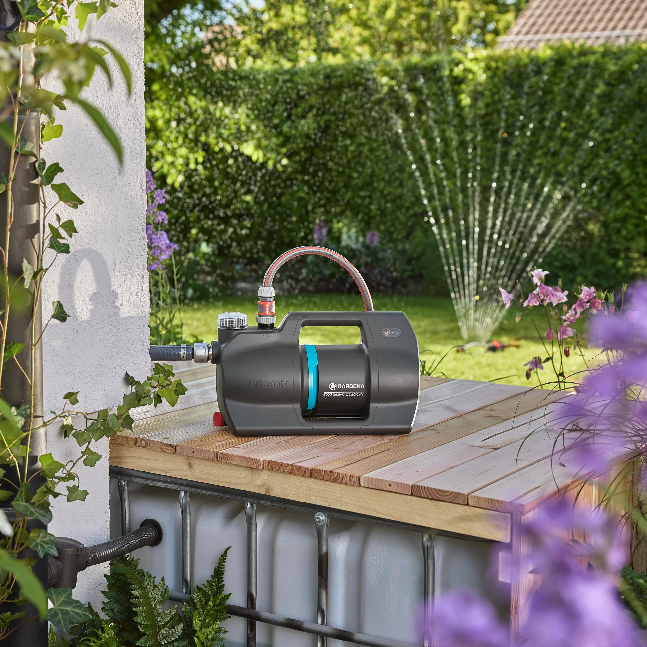 Gardena Pompe automatique 5000 SilentComfort 36% consommation d'énergie en moins Technologie silencieuse 9072-20