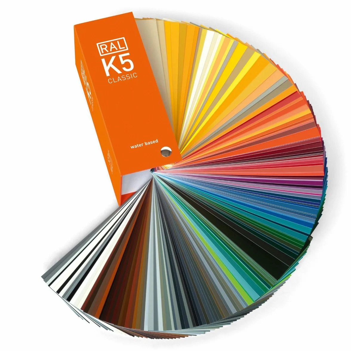 RAL K5 nuancier de couleur, 216 échantillons satinés pleine page, 8 langues