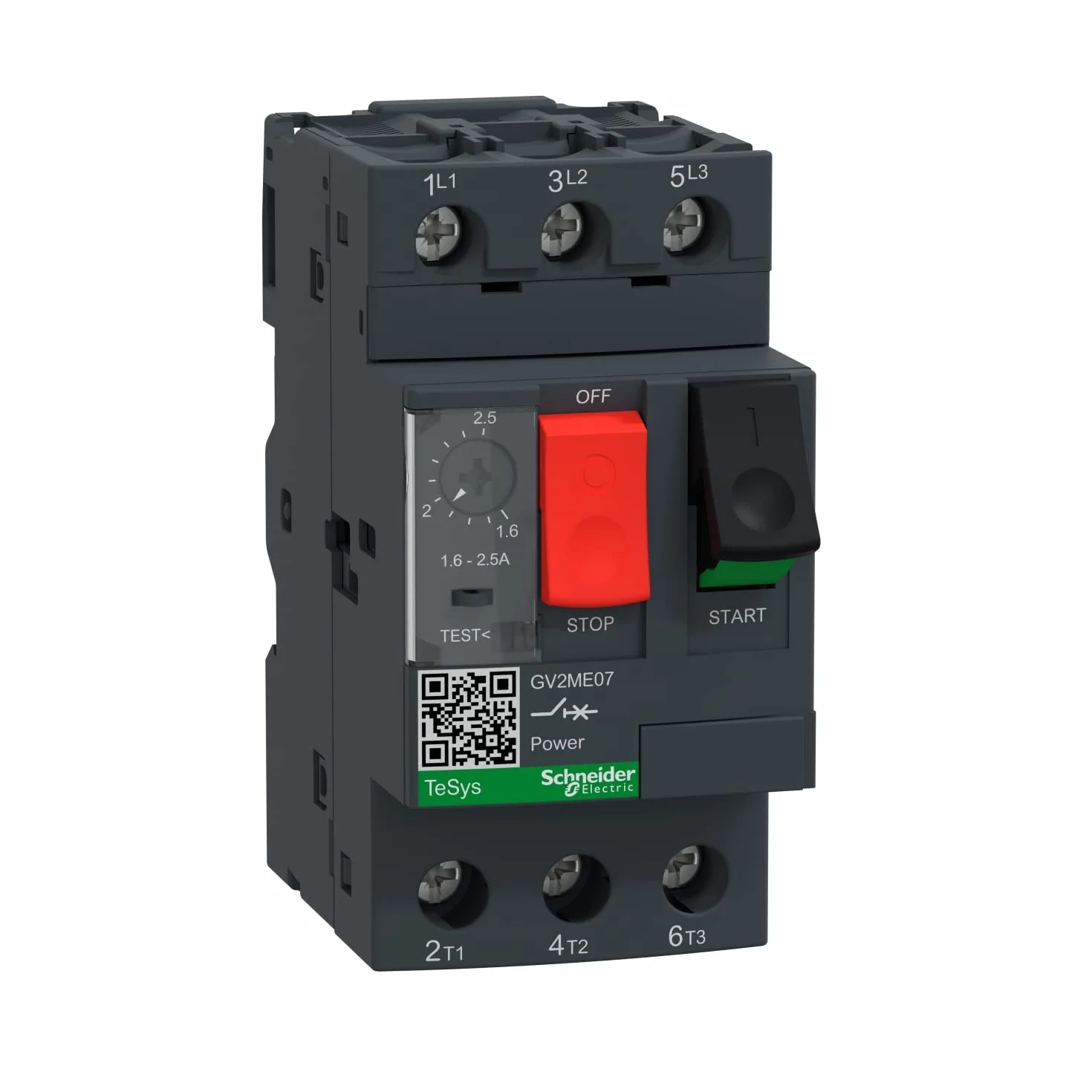 Schneider Electric TeSys GV2ME07 disjoncteur moteur 1,6..2,5A 3P 3d déclencheur magnéto-thermique