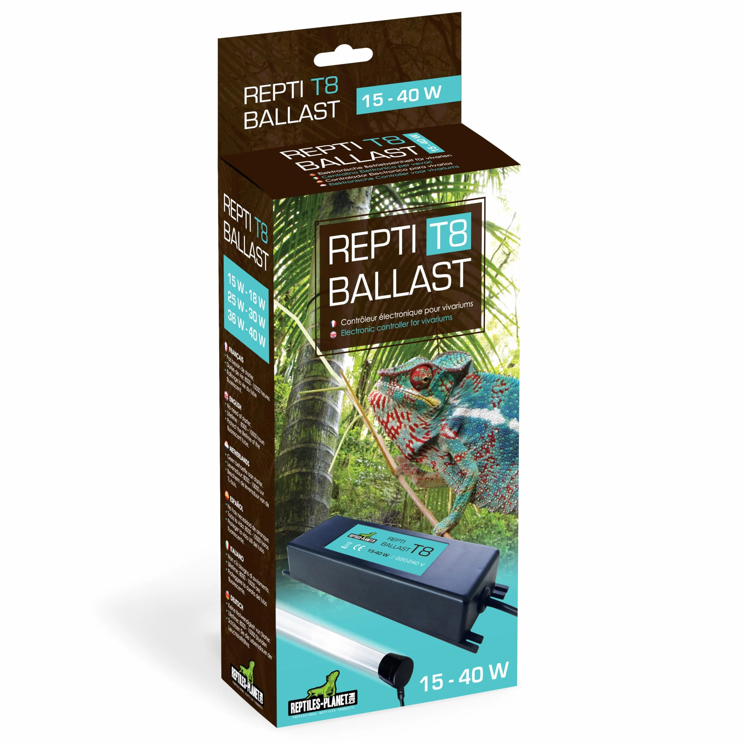 Reptiles Planet Repti Ballast Tube Fluorescent T8 15-40 W Noir