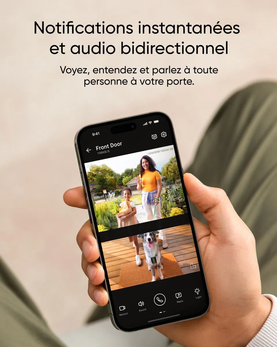 eufy Security Video Doorbell E340, caméra à Double Objectif, 2K Full HD, Vision Nocturne en Couleur, Carillon sans Fil, Stockage Local 128 Go