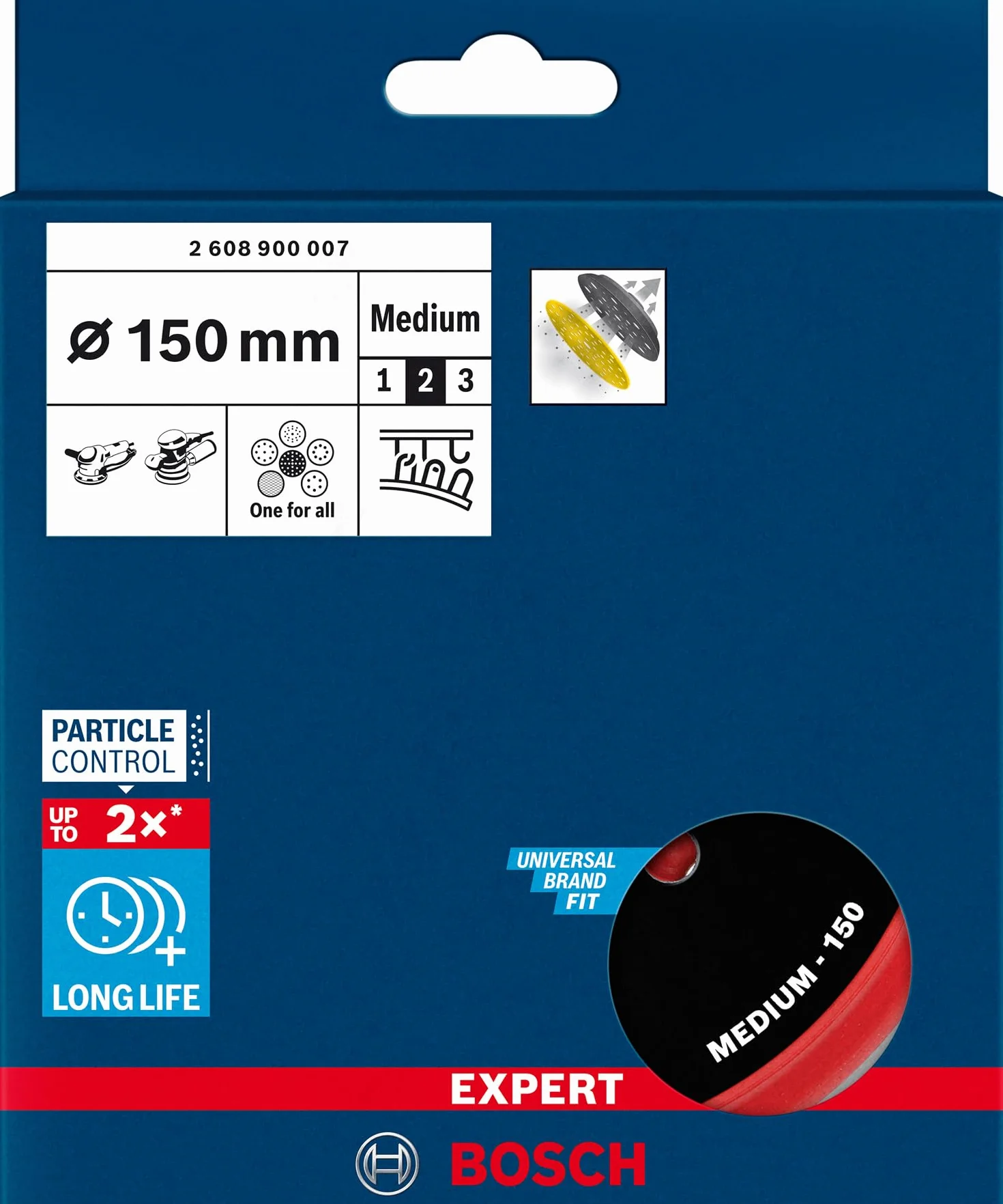 Bosch Plateau de ponçage Expert Multihole Universal Ø 150 mm Accessoire Ponceuse excentrique