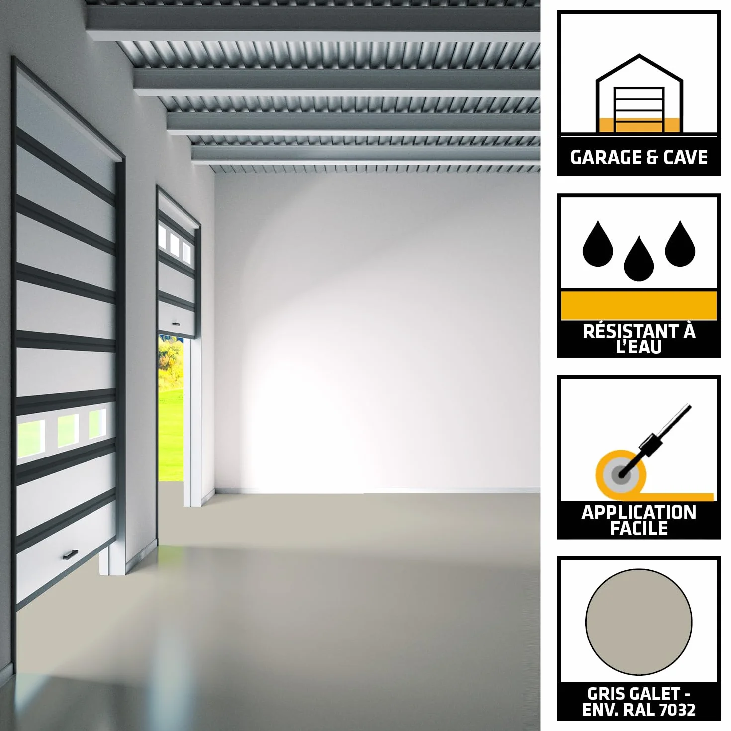 Sikafloor Garage Peinture de sol intérieur Epoxy Gris Silex 6kg