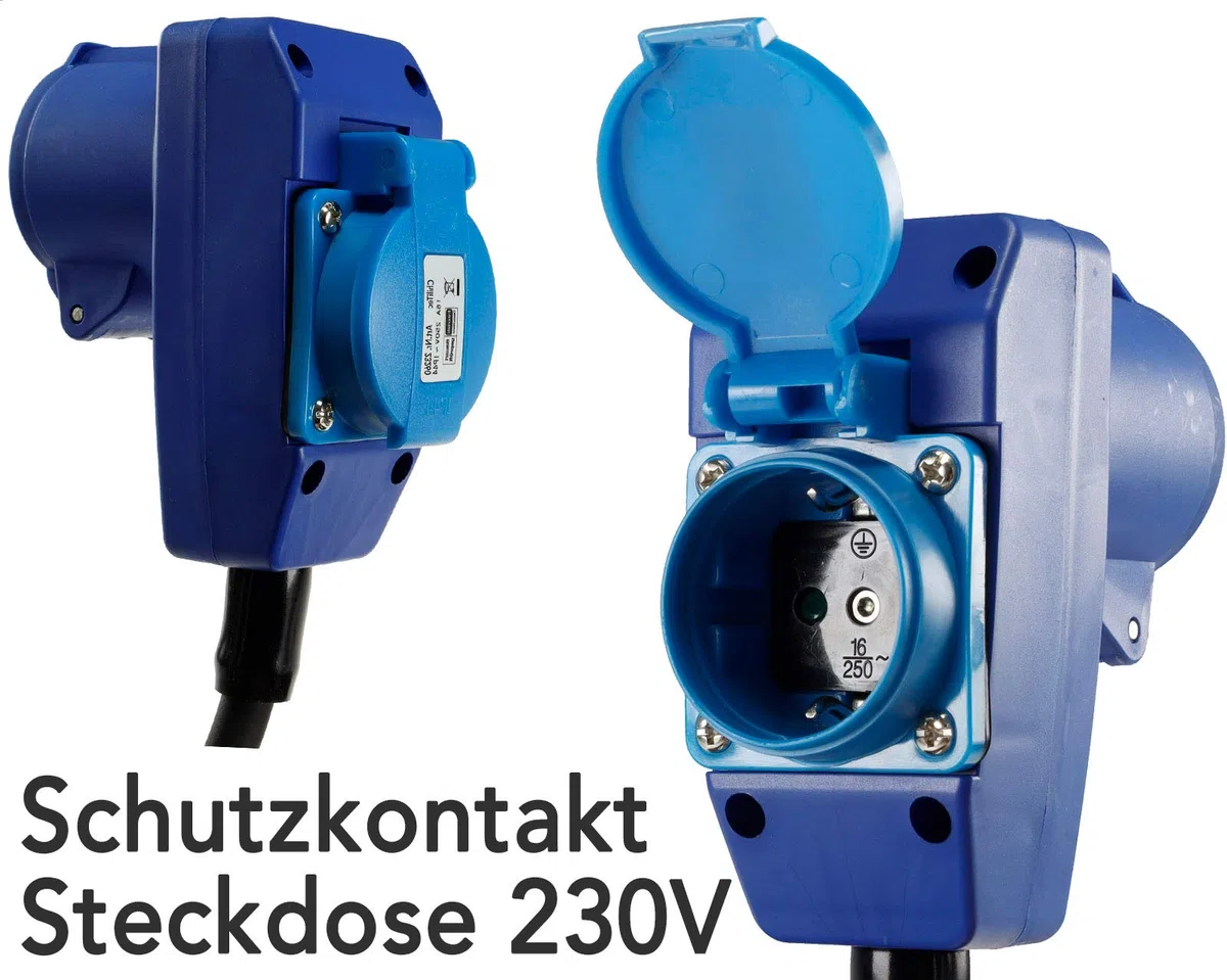 Rallonge CEE 25 m IP44 230 V H07RNF 3G2,5 Prise avec couvercle de protection