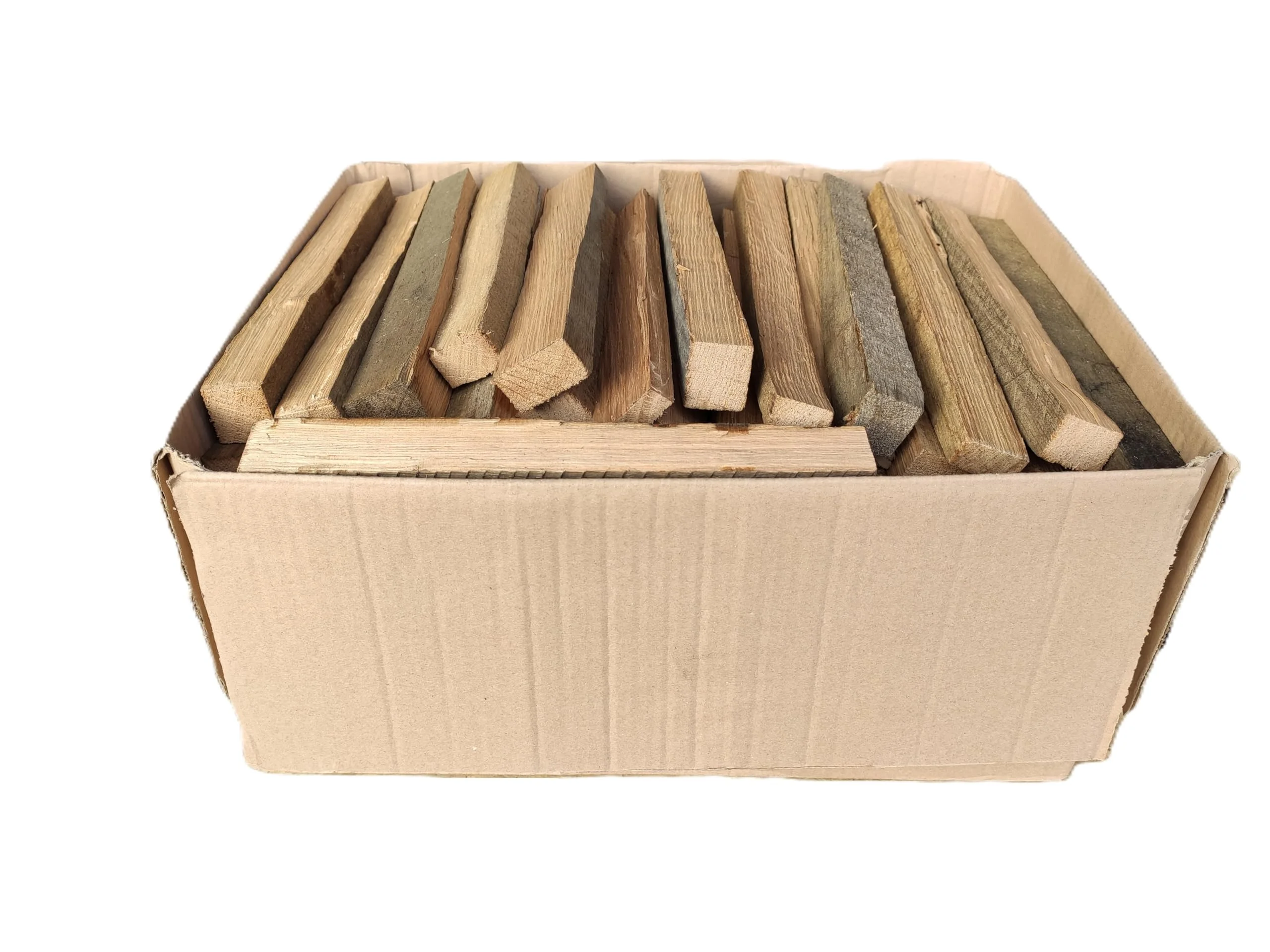 Bois d'Allumage en Chêne Sec 8 kg, Bûchettes 25 cm, avec 3 Allume-Feux