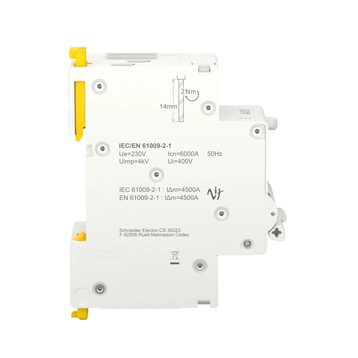 SCHNEIDER R9D01620 1P+N 20A B-Char 30mA type A 6kA