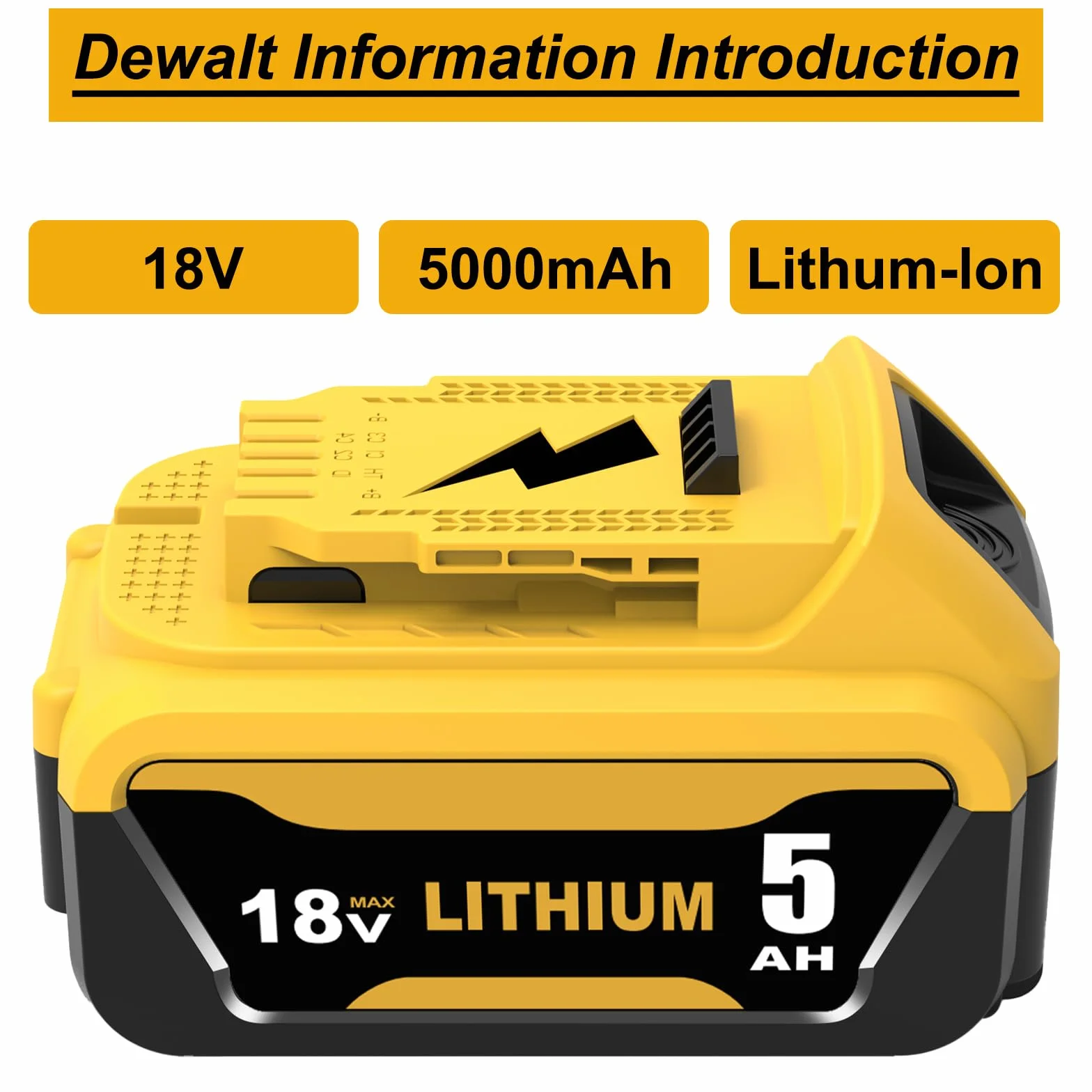 Dewalt 18V 5000mAh Batterie 2pcs + 10.8-20V 3A DCB107 Chargeur LED