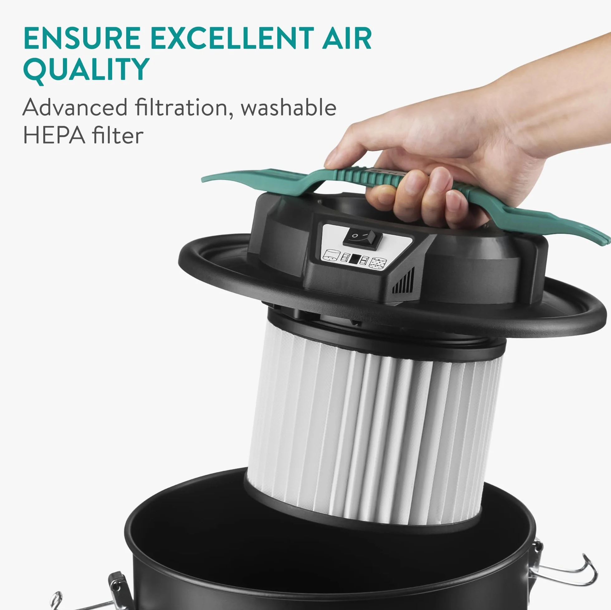 Navaris Aspirateur à Cendres 1000W 20L