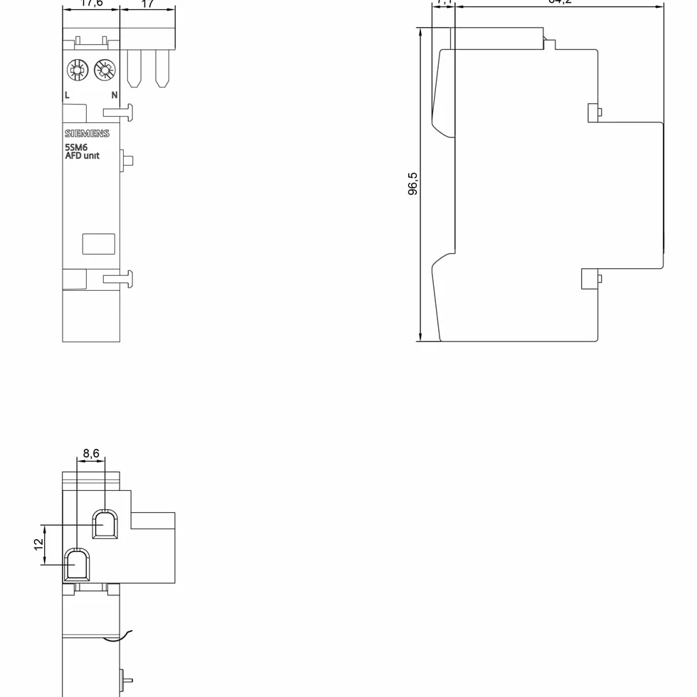 Siemens 5SM6011-2 Disjoncteur incendie 2 pôles