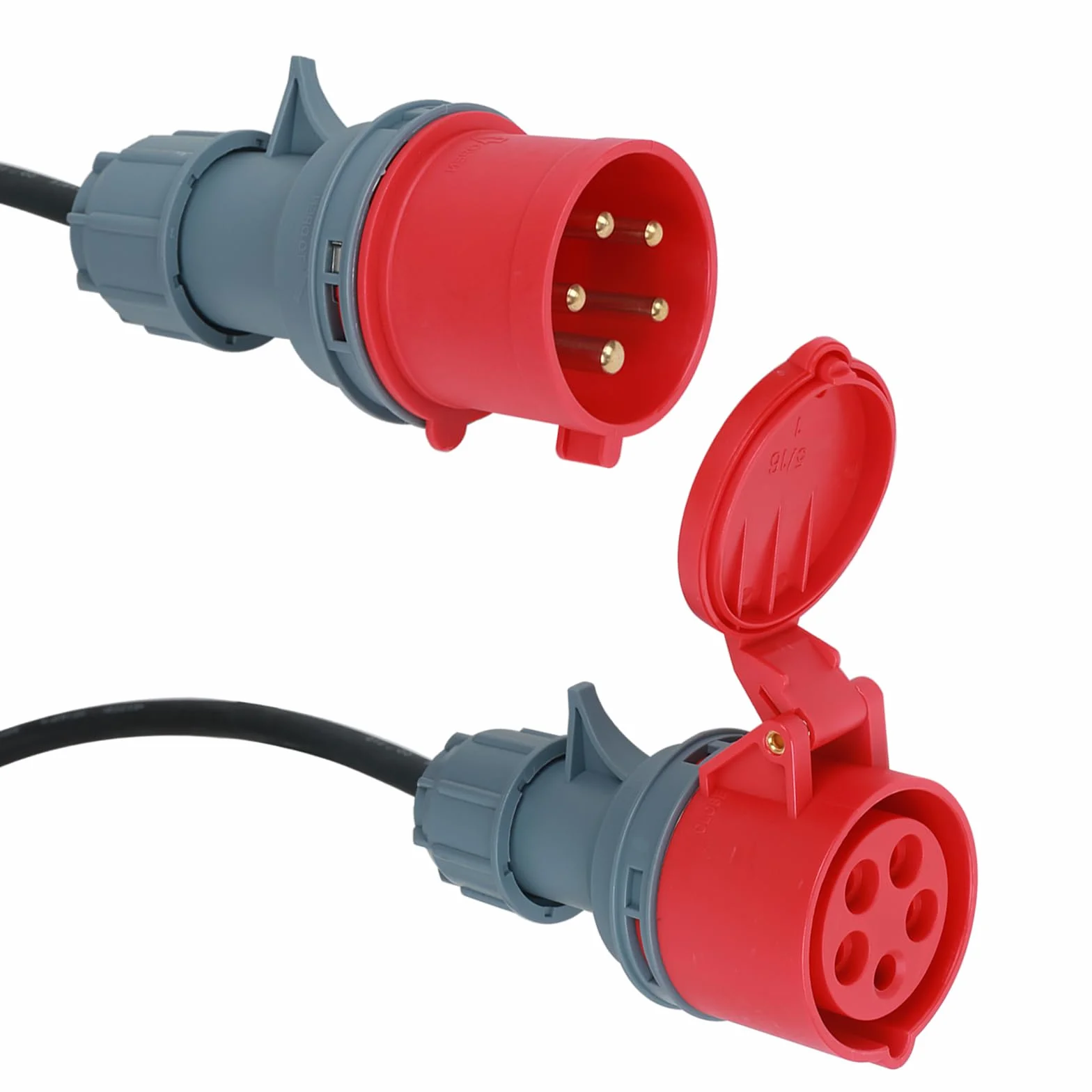 Adaptateur CEE 63 A 400 V vers 32 A 400 V IP44 Courant fort Câble H07RN-F 5G6