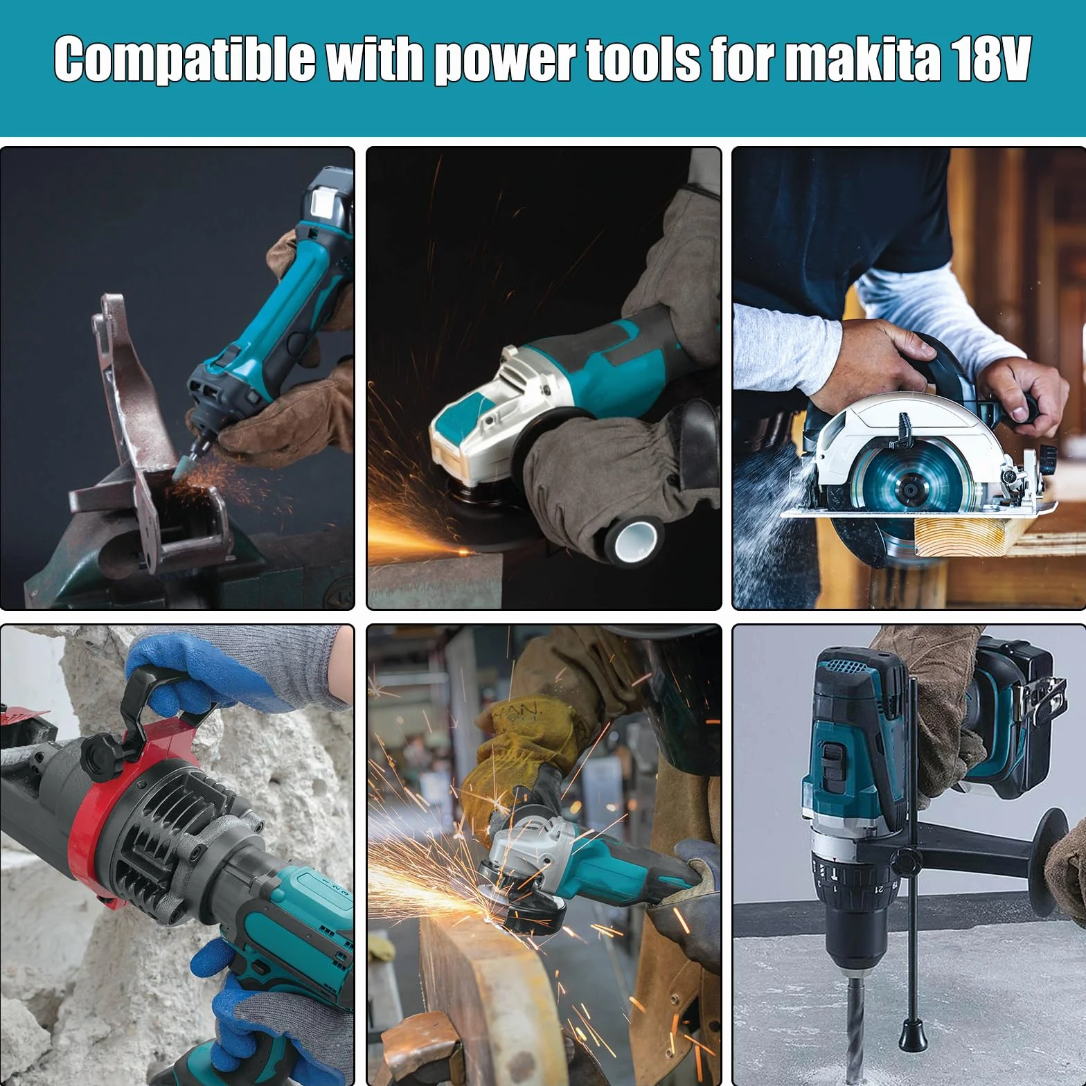 Makita 18V 5000mAh Batterie de Rechange BL1850B BL1860 avec LED
