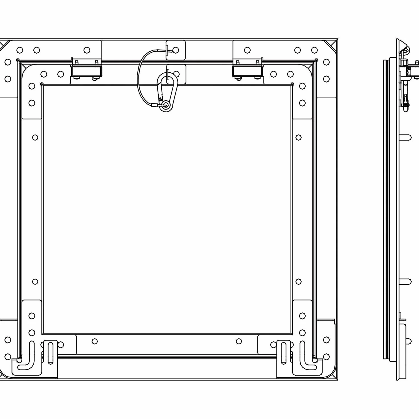 Trappe de visite aluminium 400 x 400 mm Eco Flex avec insert en plaque de plâtre