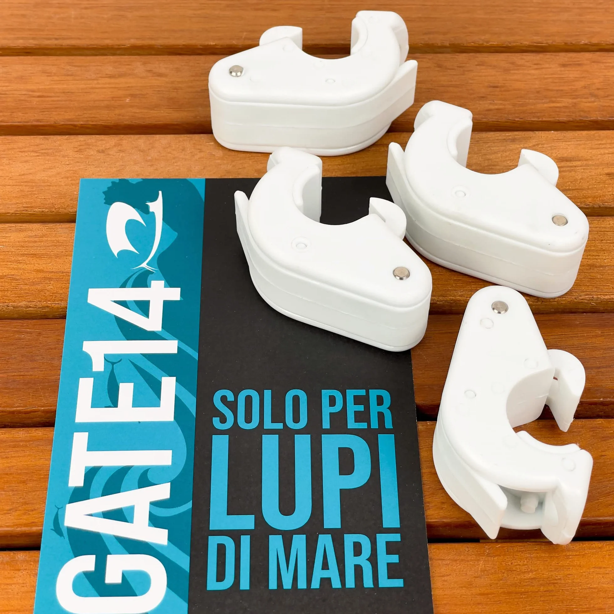 GATE14® Clips 4 Pcs Fixation Pare-battages Balcons Ligne Ø Max 8 mm
