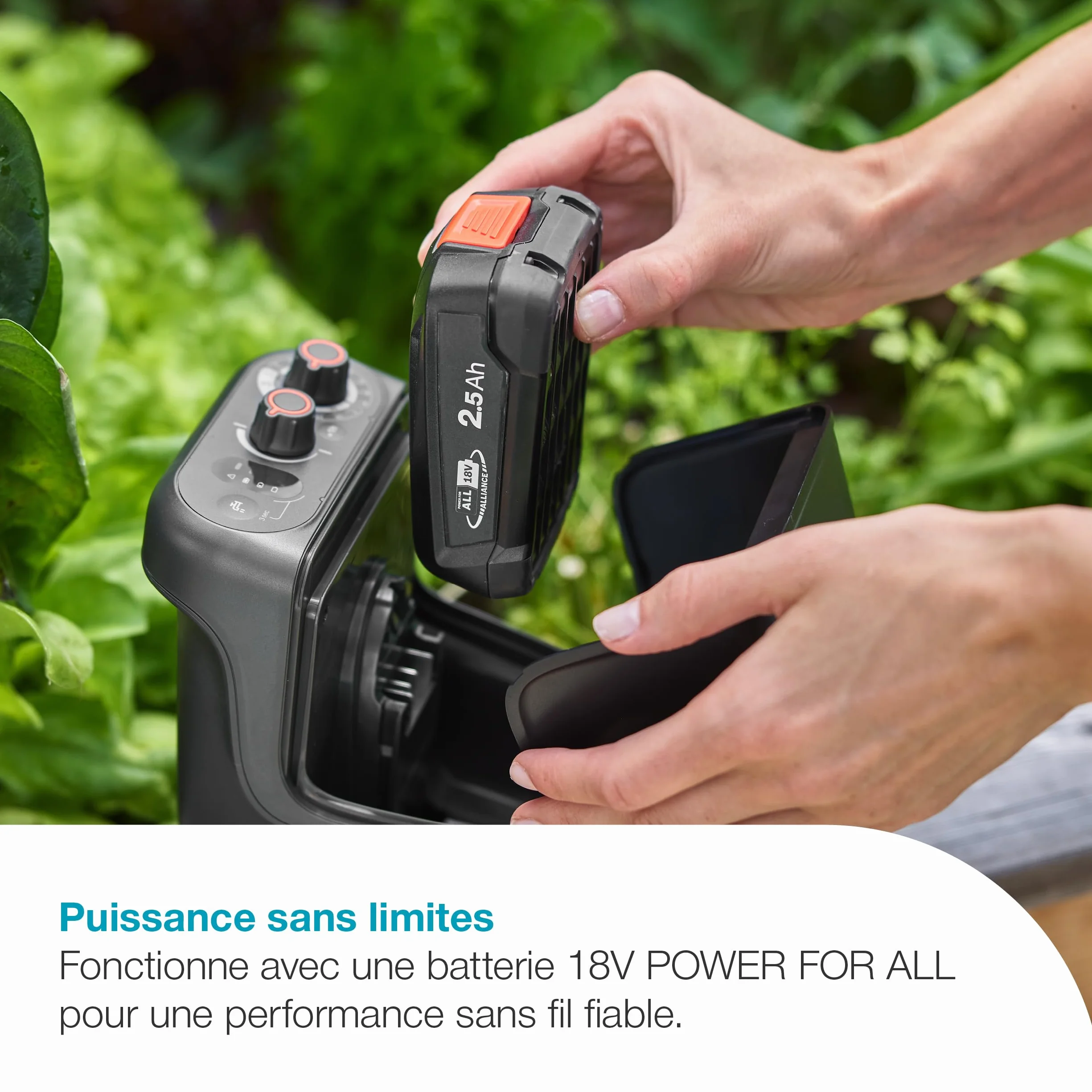 Gardena Pompe collecteur eau pluie batterie 2600 Comfort 18V P4A Kit arrosage programmation minuterie