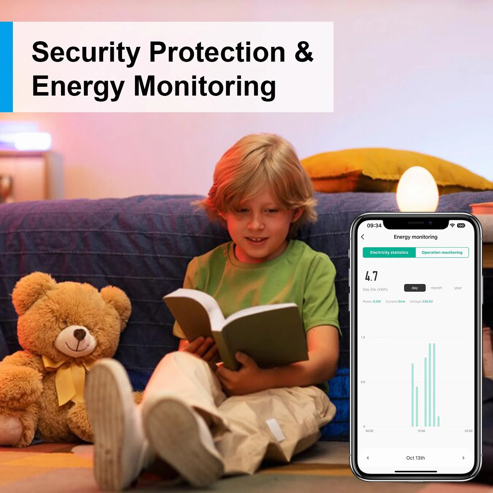 ANTELA Prise Connectée WiFi 16A 3680W Mesure Consommation Électrique, Prise Intelligente Alexa Google Home APP Contrôle Horaires Minuterie