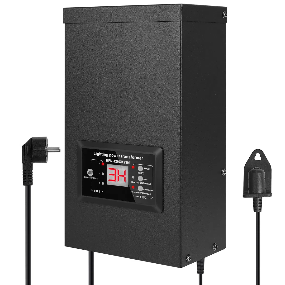 COOLWEST 120W Transformateur 220V 12V AC Capteur de Lumière Alimentation 10A Extérieur pour Éclairage Jardin MR16 GU5.3