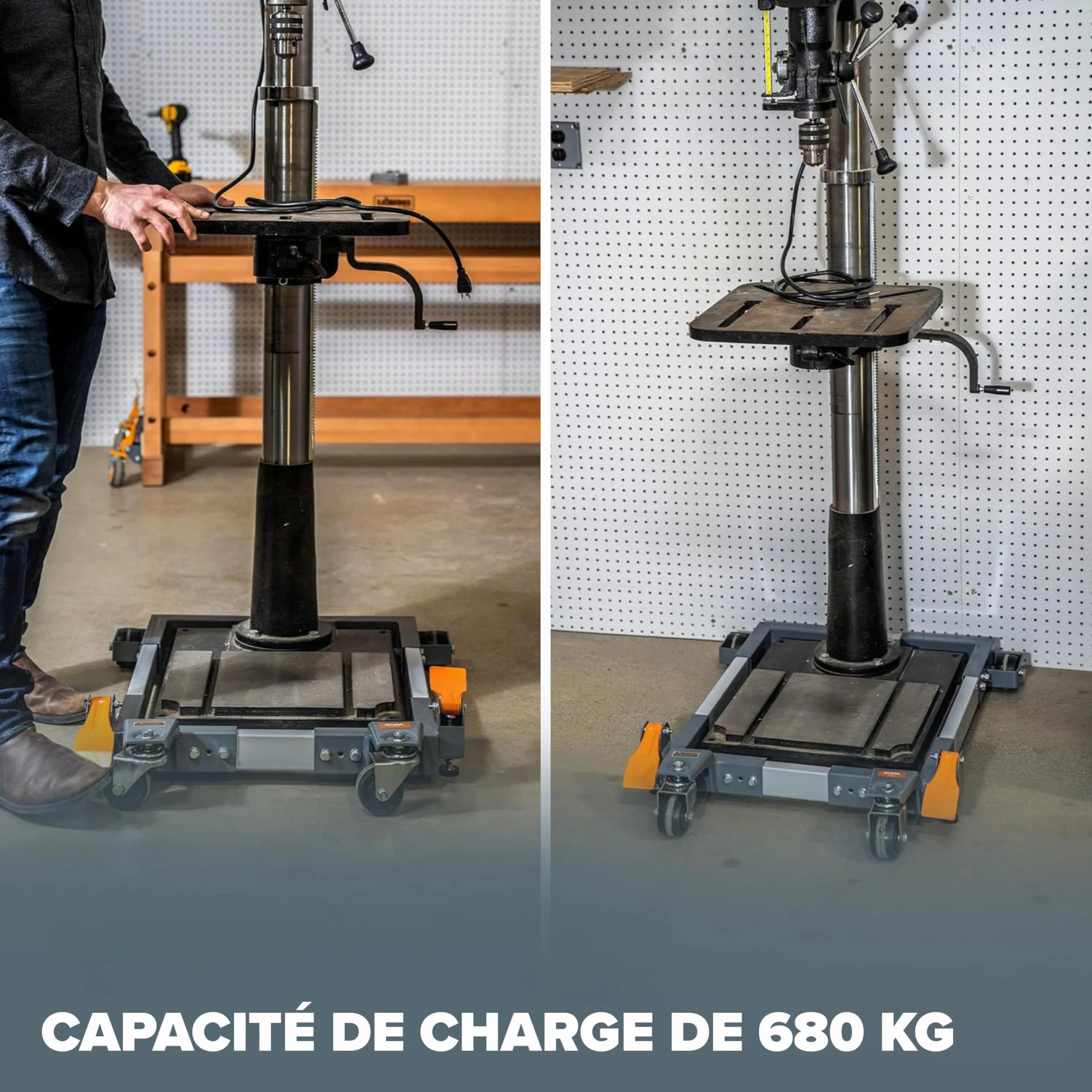 Bora PM-3500 Base Mobile Universelle à Roulettes 680 kg Atelier Outils Électriques