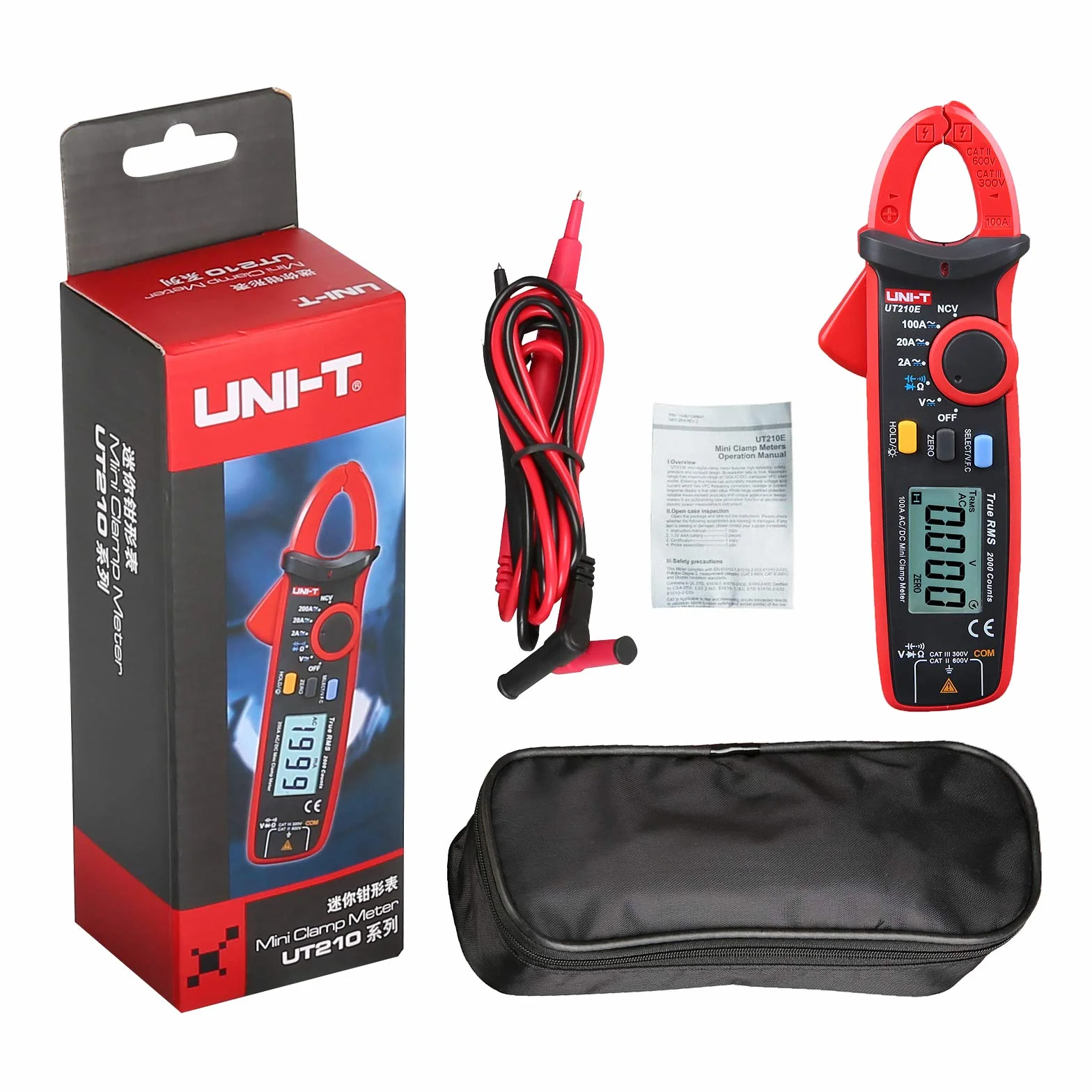 UNI-T UT210E Mini Pince Numérique Ordinateur de poche Vrai RMS AC DC Testeur Résistance Capacitance