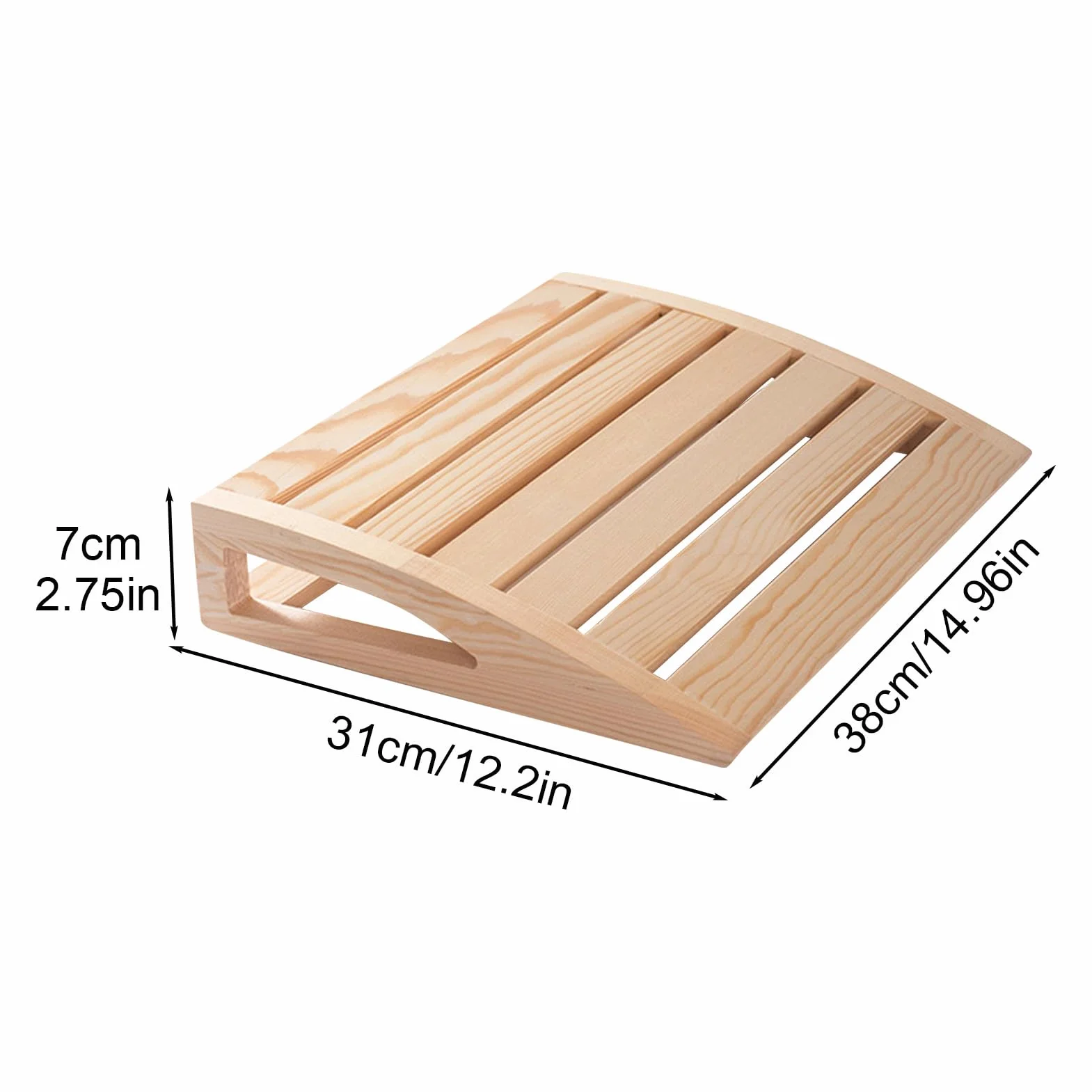 Oreiller Appuie-Tête Bois Sauna Fait Main Ergonomique Détente