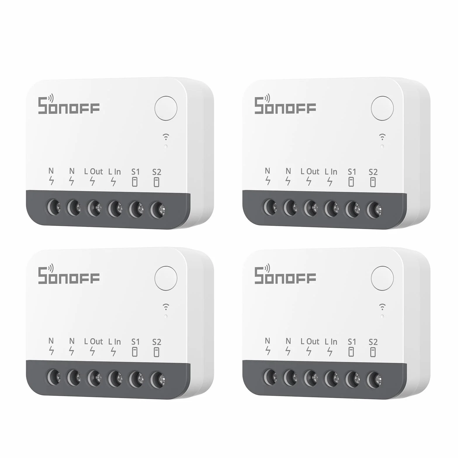 SONOFF Interrupteur Intelligent Zigbee 4 Pack, Compatible Alexa Google Home, Nécessite Passerelle et Fil Neutre