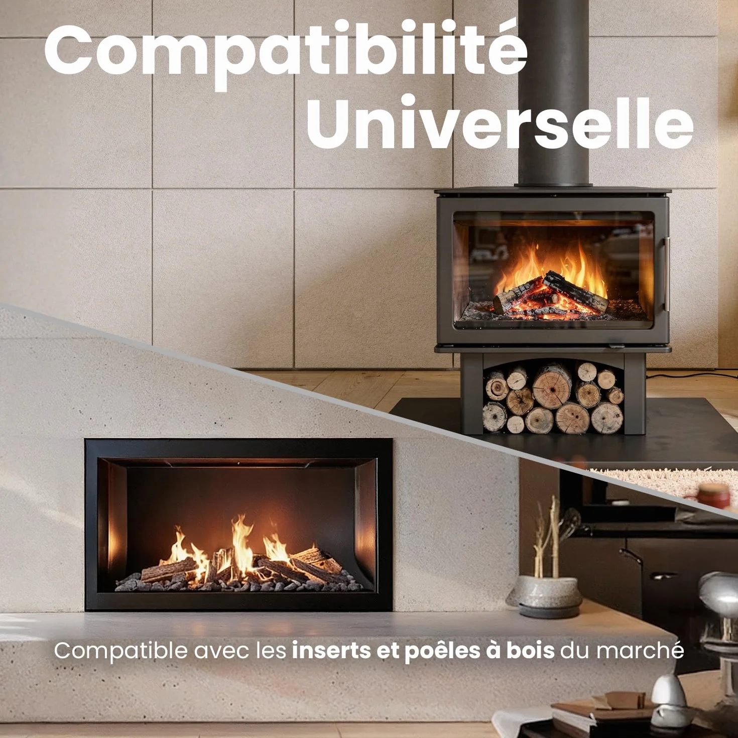 Invicta Vitre d’Insert pour cheminée 763 x 375 x 4 mm Verre de Rechange Haute température 800°C