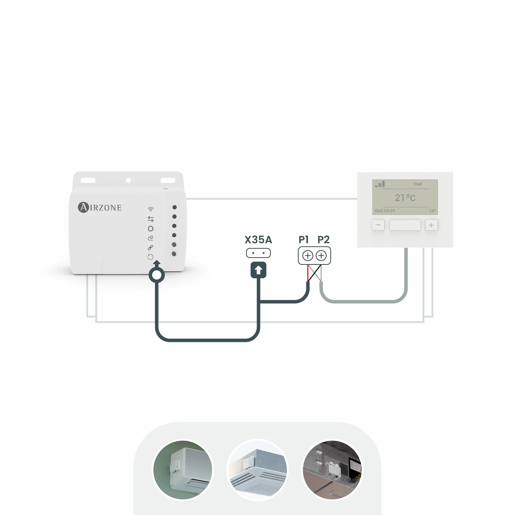 AIRZONE Contrôle WiFi Aidoo pour climatisation Compatible DAIKIN Sky Air VRV AZAI6WSCDA1 Télécommande Programmation Application Google Home Alexa