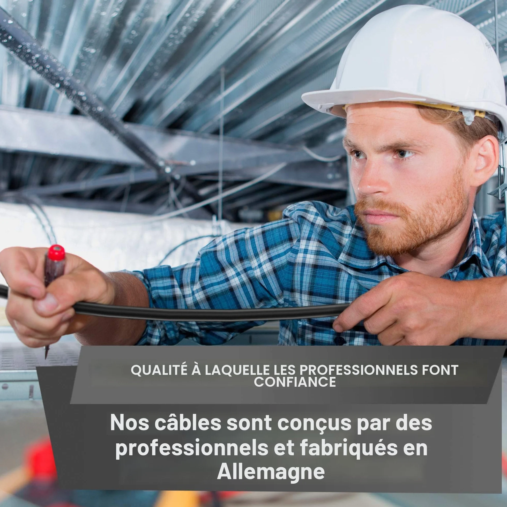 Câble d'alimentation NYY-J 3 x 2,5 mm² 20 m - Câble électrique extérieur et sous-sol