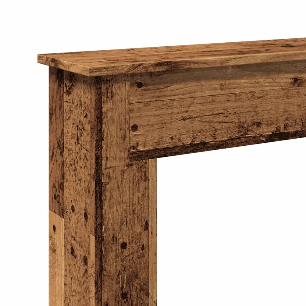 Cadre de cheminée vieux bois 75x20x87,5 cm bois d'ingénierie