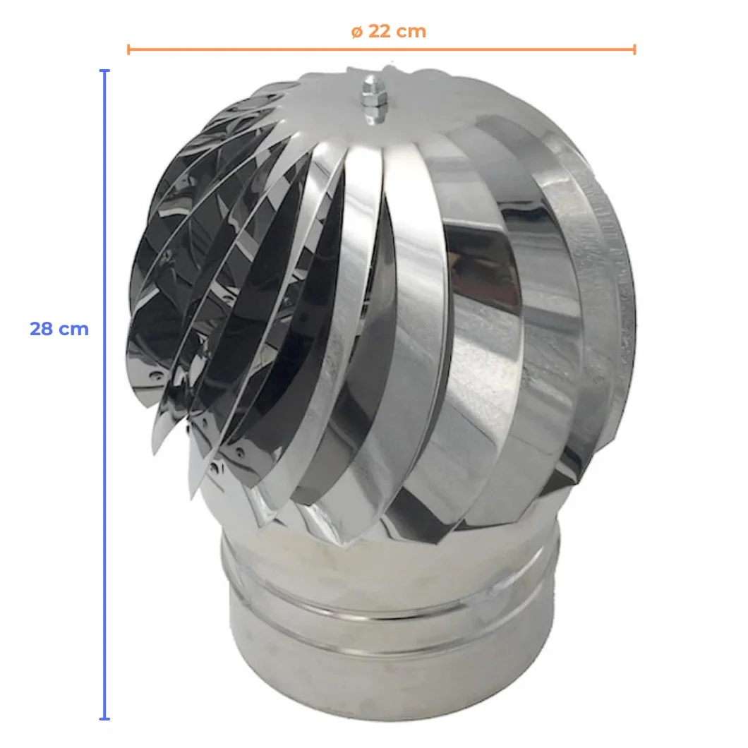 EINSIDE Extracteur de fumées rotatif éolien inox AISI 304 ø 160 mm