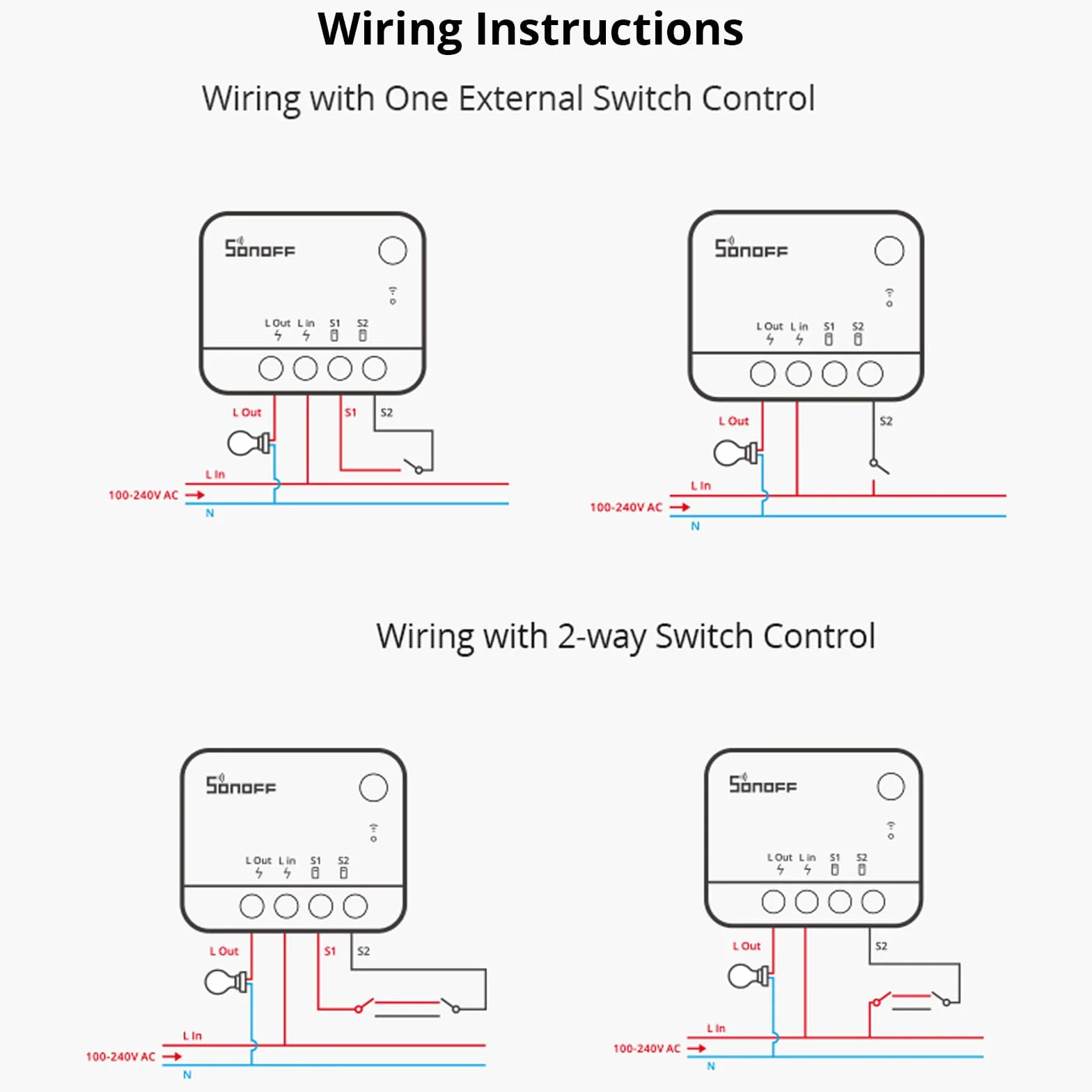 SONOFF ZBMINIL2 ZigBee Interrupteur Sans Fil 6A/1440W 2-Way Smart Switch Compatible Alexa Google Home ZigBee 3.0 (2 Pack)