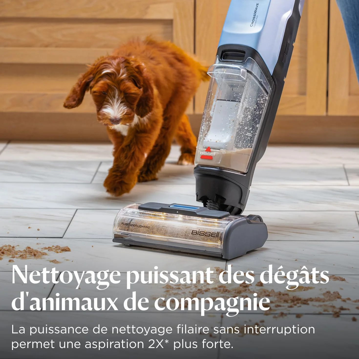 BISSELL CrossWave® EdgeFind 4159N, Aspirateur laveur multi-surfaces avec technologie ZeroGap™