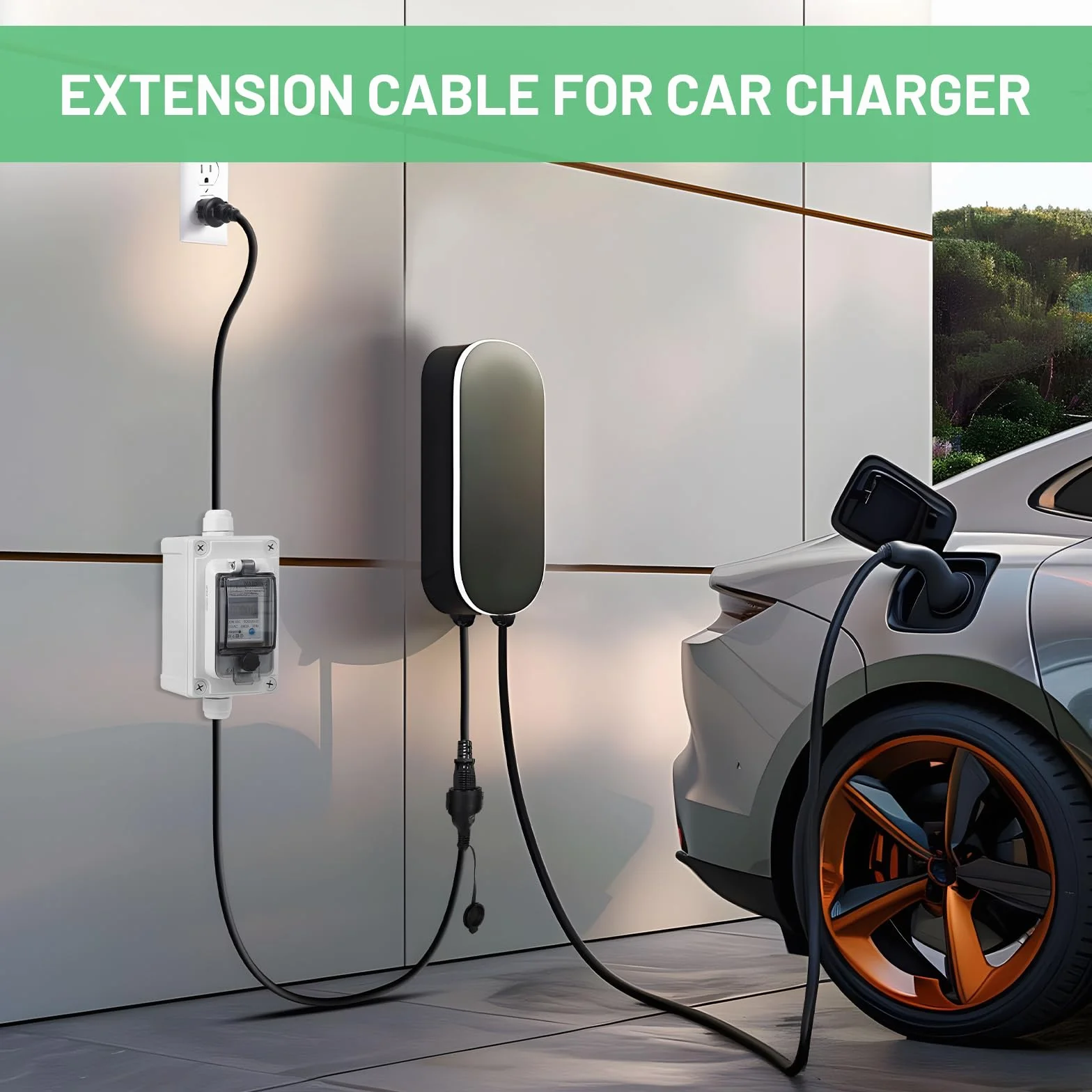 SWAWIS Compteur Electrique Numérique Mobile 230V IP67 Wattmètre Prise Camping-cars Véhicules Electriques