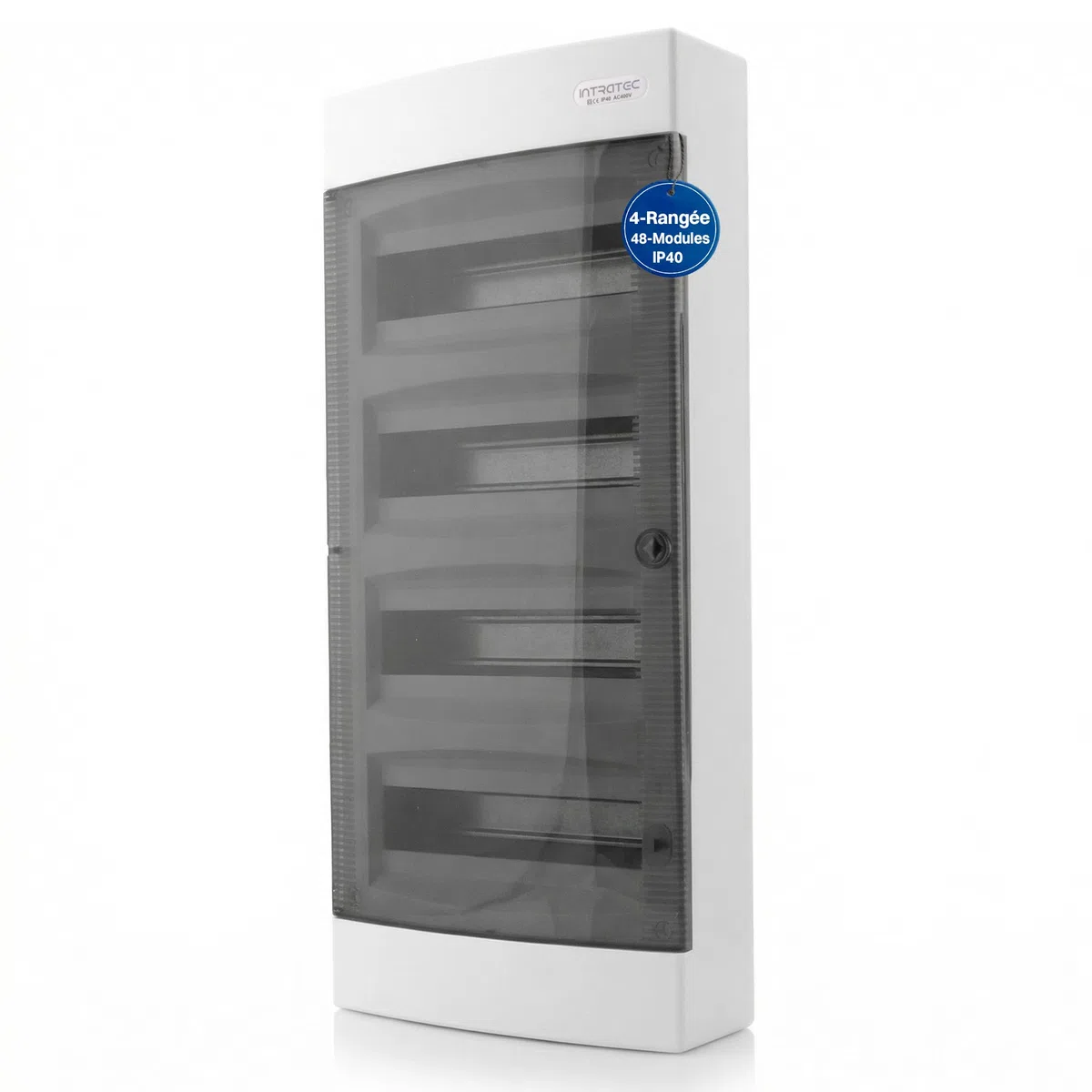 Intratec Coffret de distribution en saillie IP40 4 rangées 48 modules 652 x 287 x 112 mm