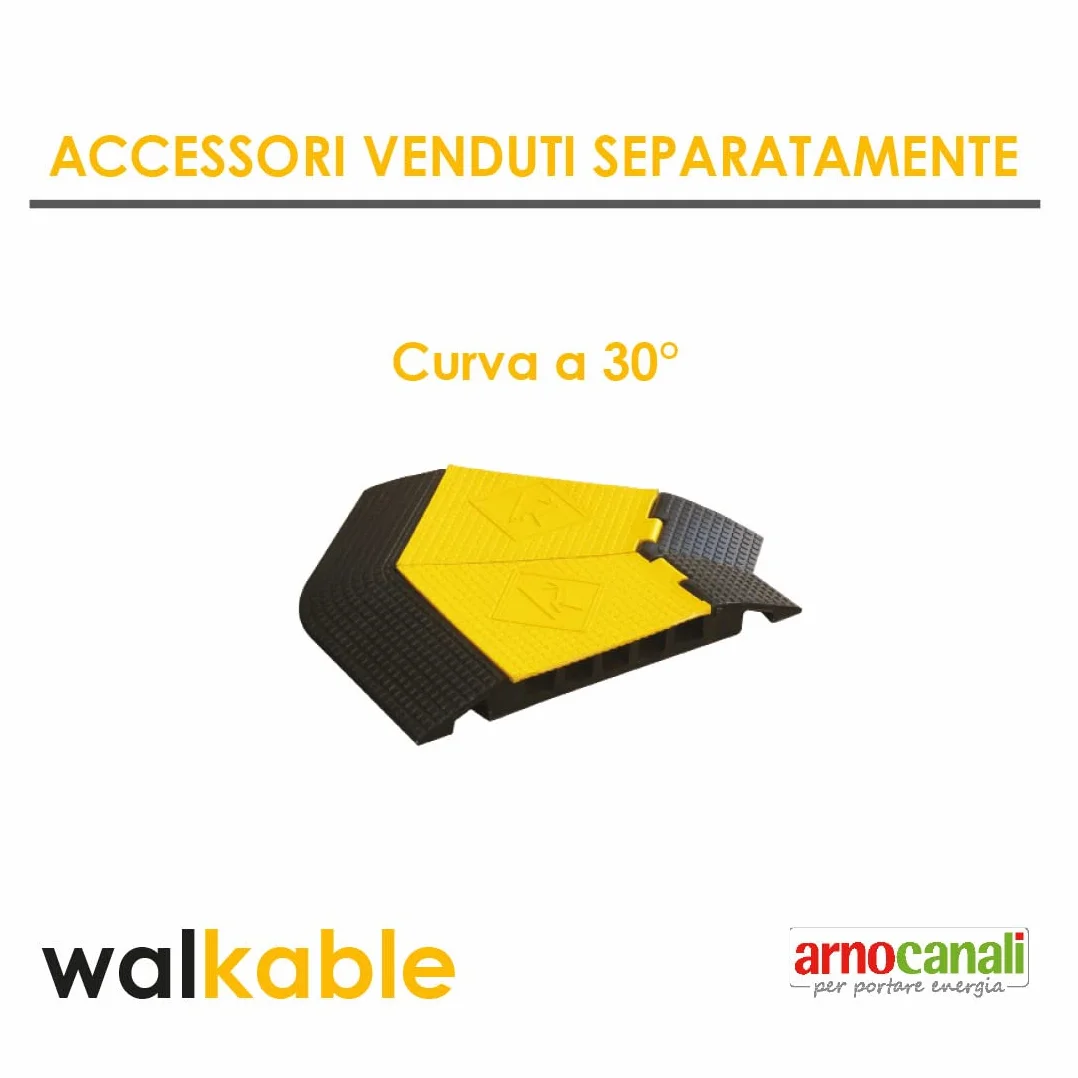 Arnocanali ZTC3 Walkable Canal passe-câble inclinable 500 x 75/3 mm Noir/Jaune