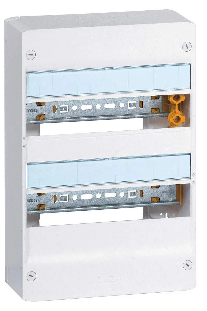 Legrand Tableau Électrique 1 Rangée 13 Modules Drivia Nu Borniers 250x250x103.5 mm Blanc Fabriqué France