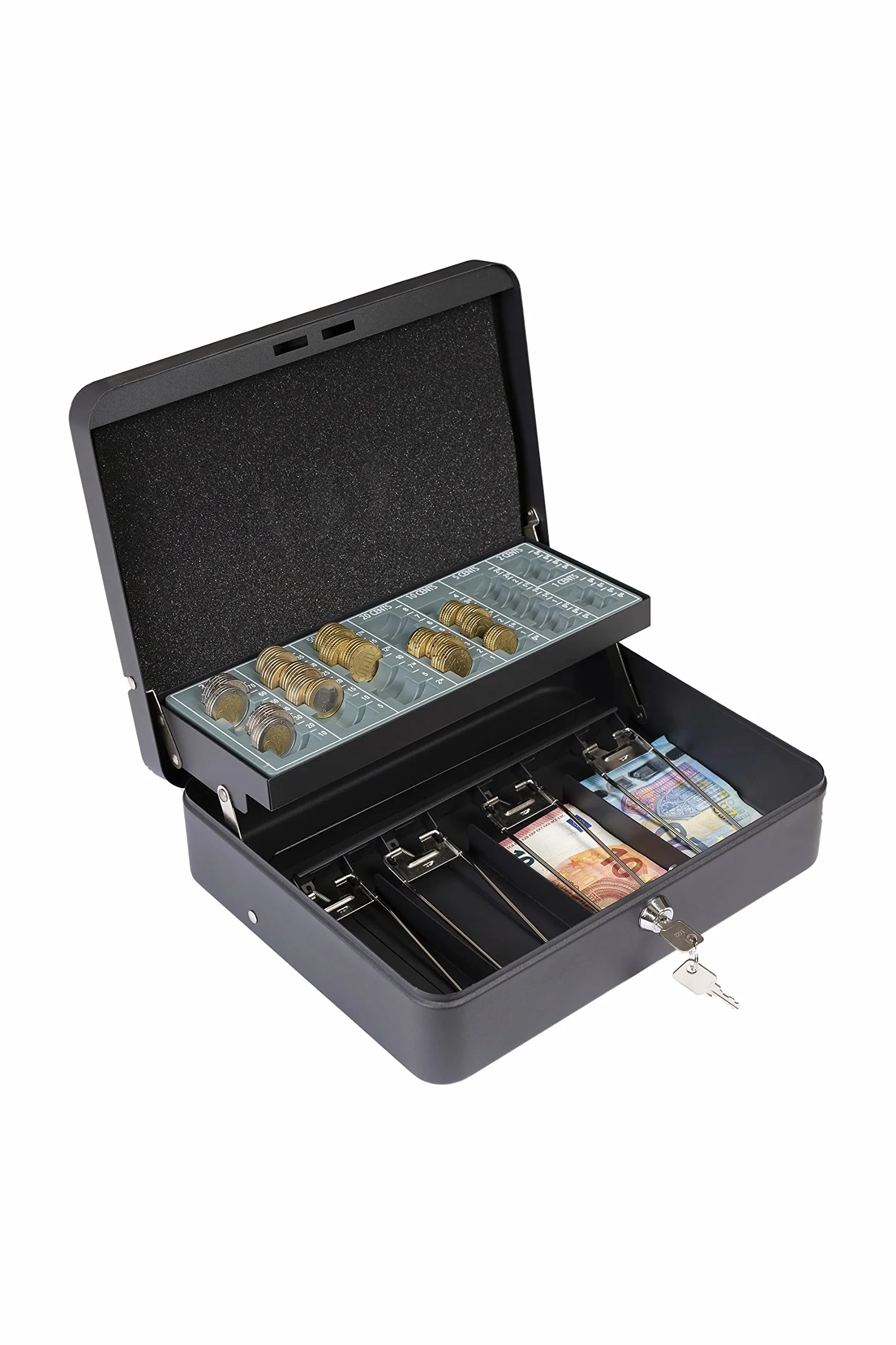 ARREGUI Caisse à monnaie C9244-EUR coffre fort portatif acier 30 cm Noir