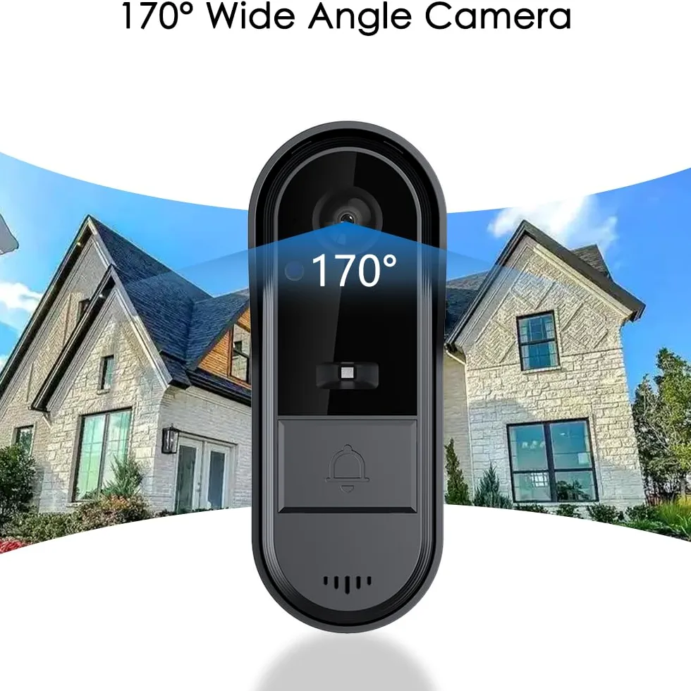 TKMARS Sonnette sans Fil avec Caméra 1080P Étanche IP67, Visiophone Vidéo Extérieur Écran 4.3"