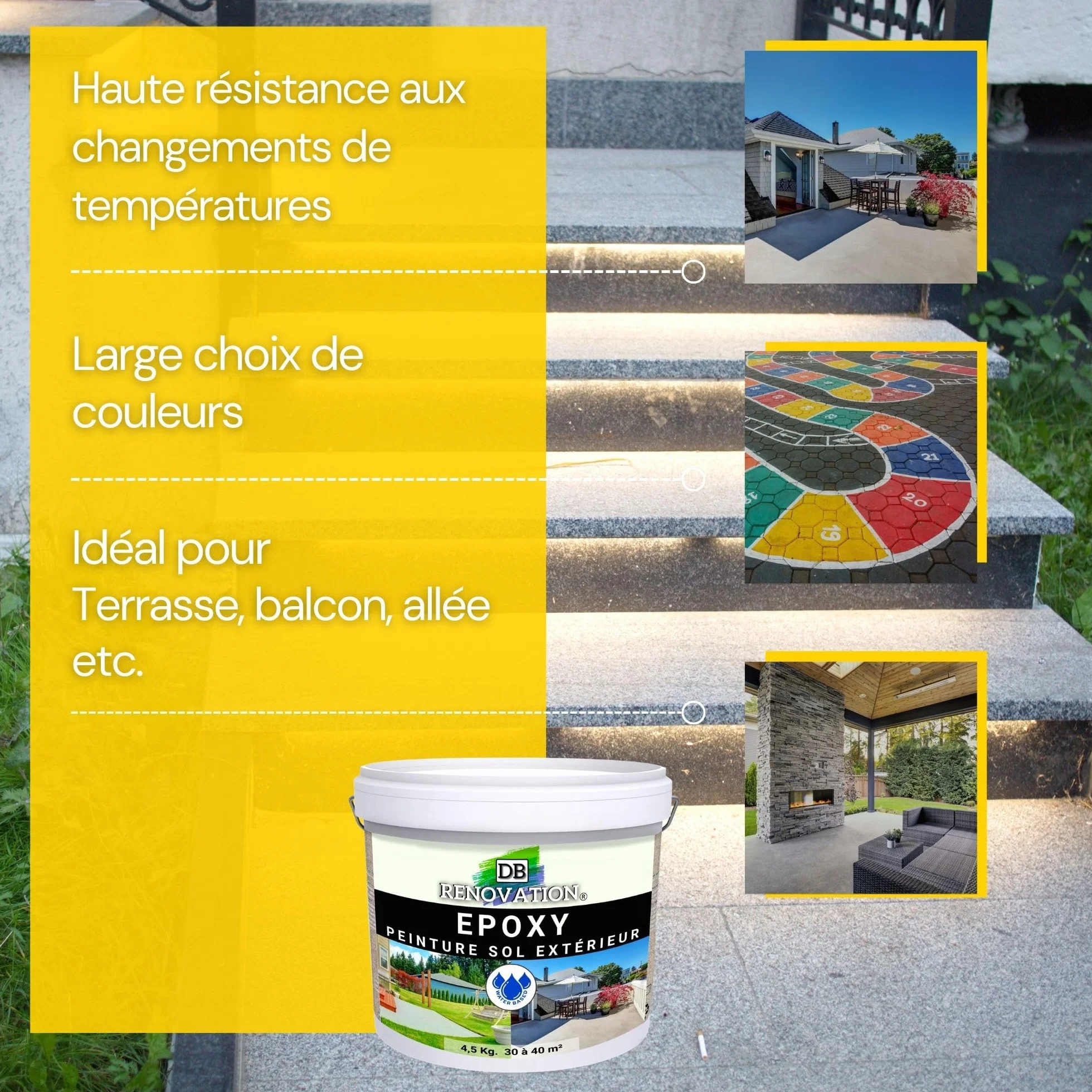 Kit Antidérapant Résine Epoxy Sol Terrasse Sable de Quartz Gris Clair 5KG Peinture Béton Extérieur