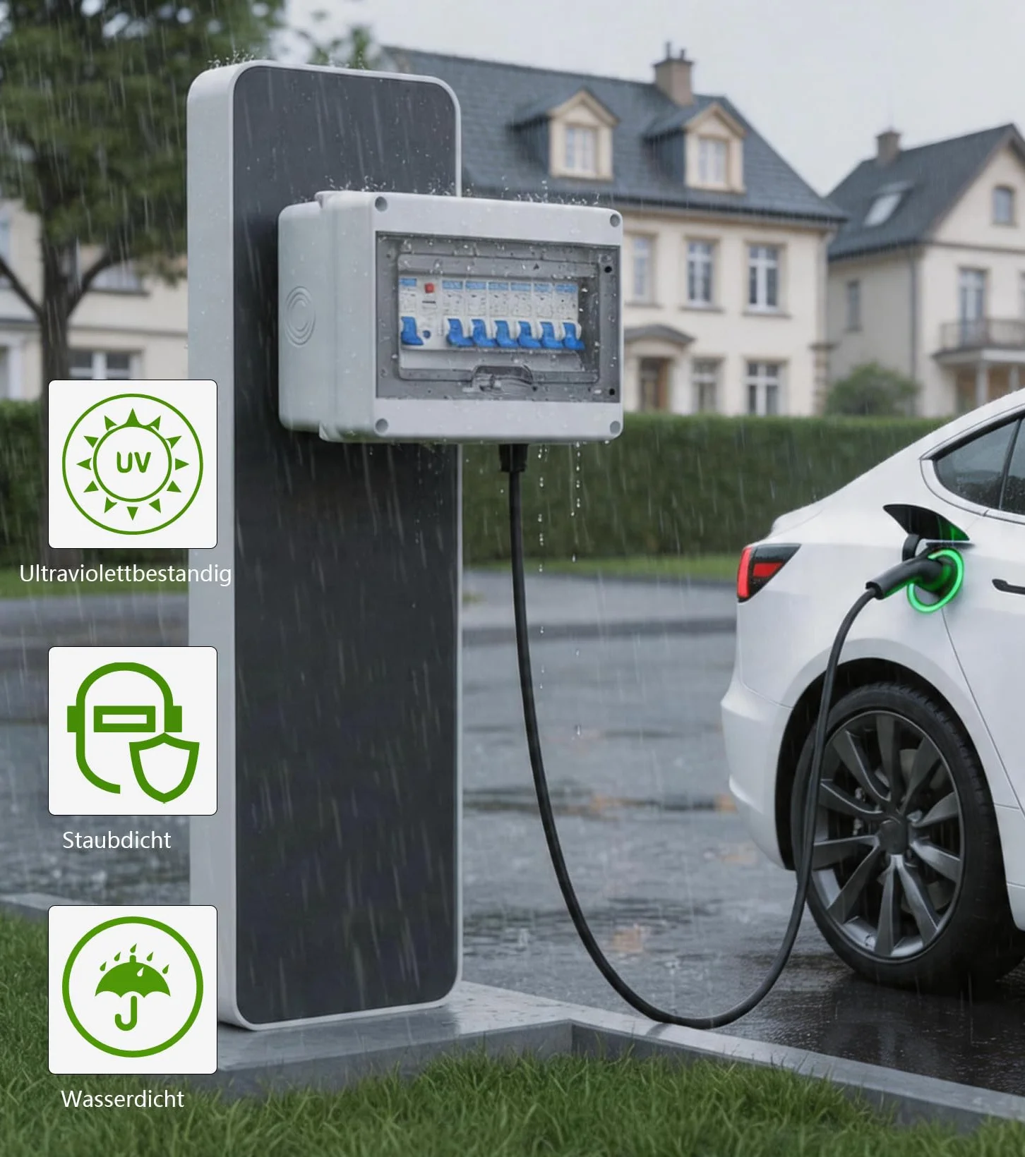 Boîte Coffret Électrique Étanche IP65 63A 1 Rangée pour Garage Bureau