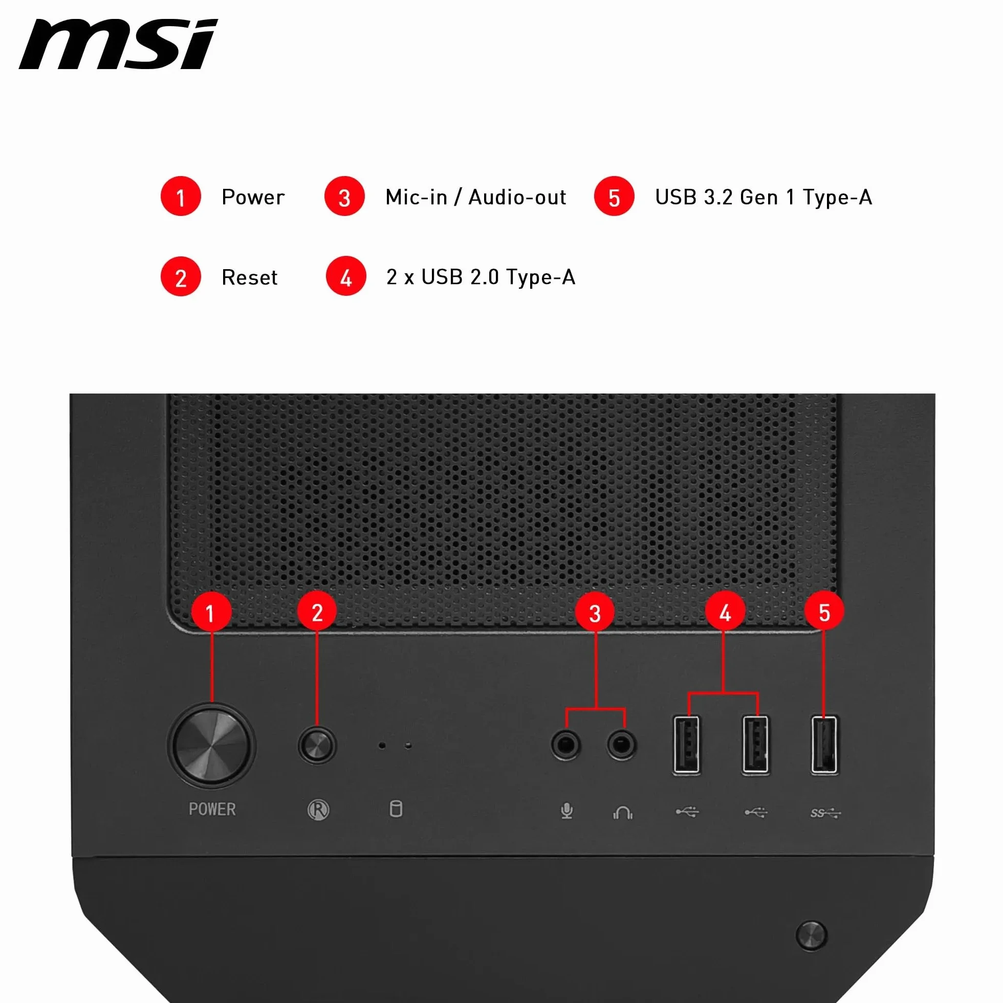 MSI MAG Forge M100A Boîtier PC Mini-Tour, Verre trempé, Micro-ATX/Mini-ITX, Panneau Avant Maille, 4 Ventilateurs Auto-RGB 120mm, Filtre Anti-poussière magnétique